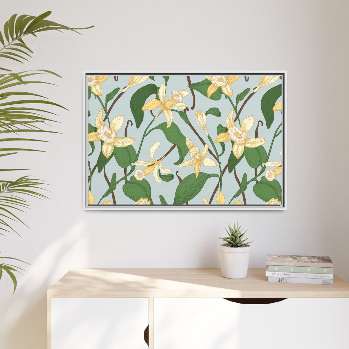 Vanilla Bean Framed Matte Canvas Art - Multiple Frame Colors & Size Options