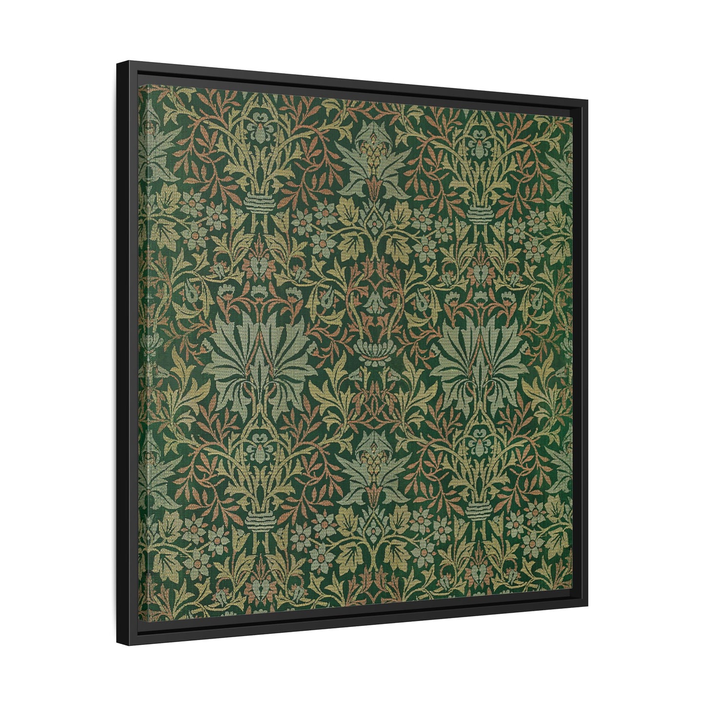 Flower Garden Framed Matte Canvas Art - Multiple Frame Colors & Size Options