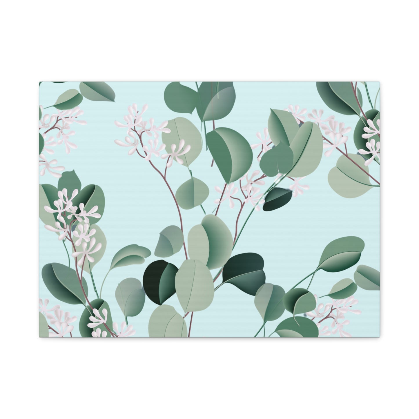 Spa Day Canvas Art Print - Multiple Sizing Options, Eucalyptus Botanical Canvas Wall Art, Nature-Inspired Artwork, Spring Decoration