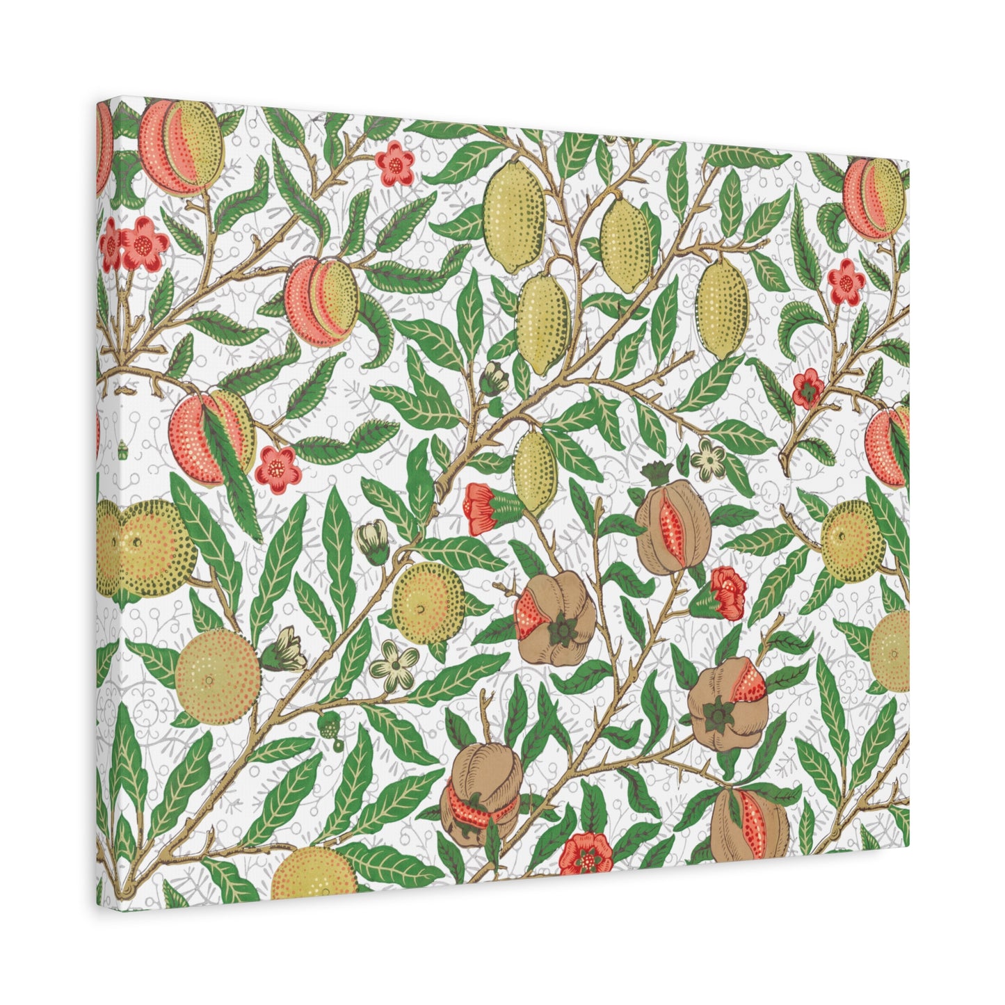 Lemon Verbena Canvas Art Print - Multiple Sizing Options - Stretched Canvas Wall Art, Botanical Wall Decor, Nature Art Print, Flower & Fruit Design, Fruit Illustration by Morris