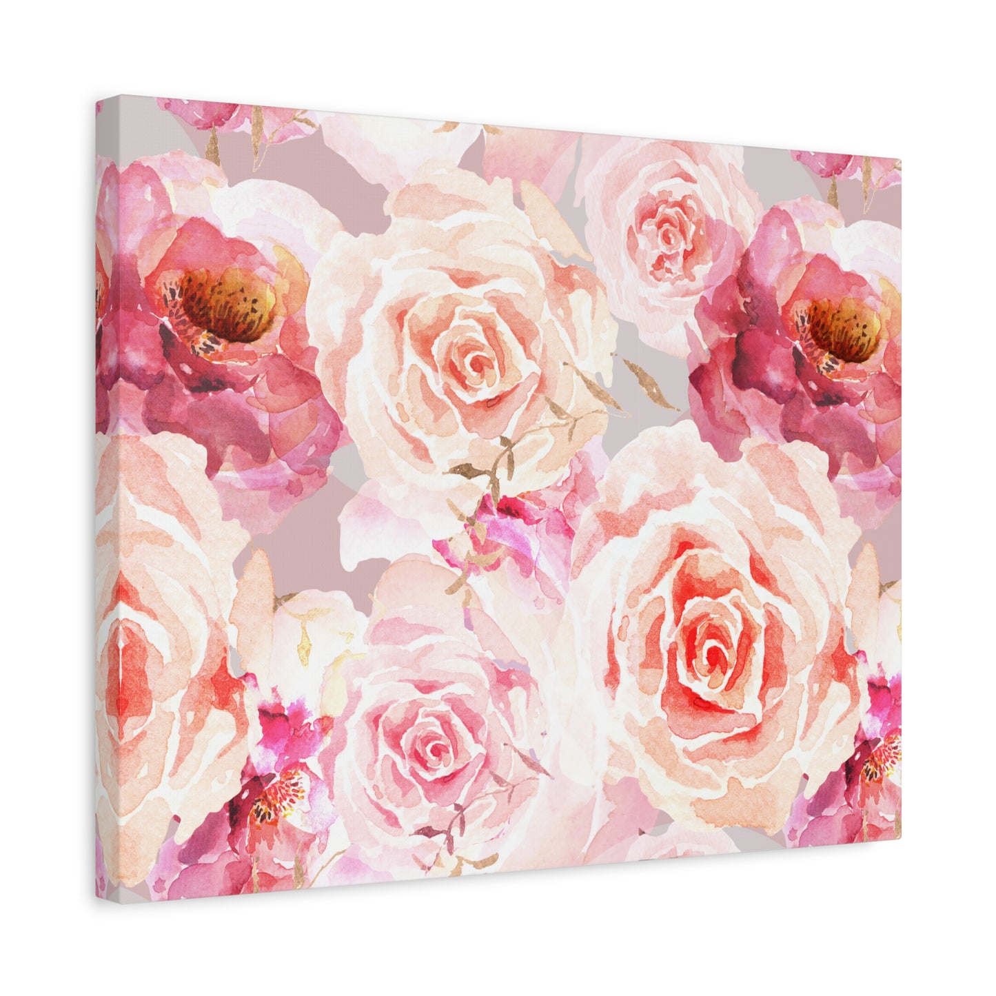 Bohemian Rose Canvas Wall Art Print - Multiple Sizing Options - Floral Canvas Wall Art, Beautiful Rose Blossom Decor, Home Decoration, Gift for Her, Wedding Present, Art for Living Room
