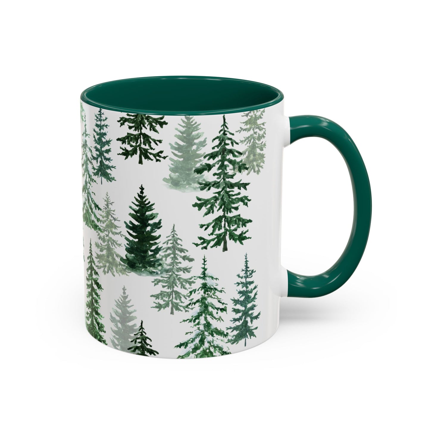 Fraser Fir Mug, 11 oz. & 15 oz. size options, Black or Green options - Christmas Mugs, Winter Coffee Mug, Christmas Coffee Cup Gift