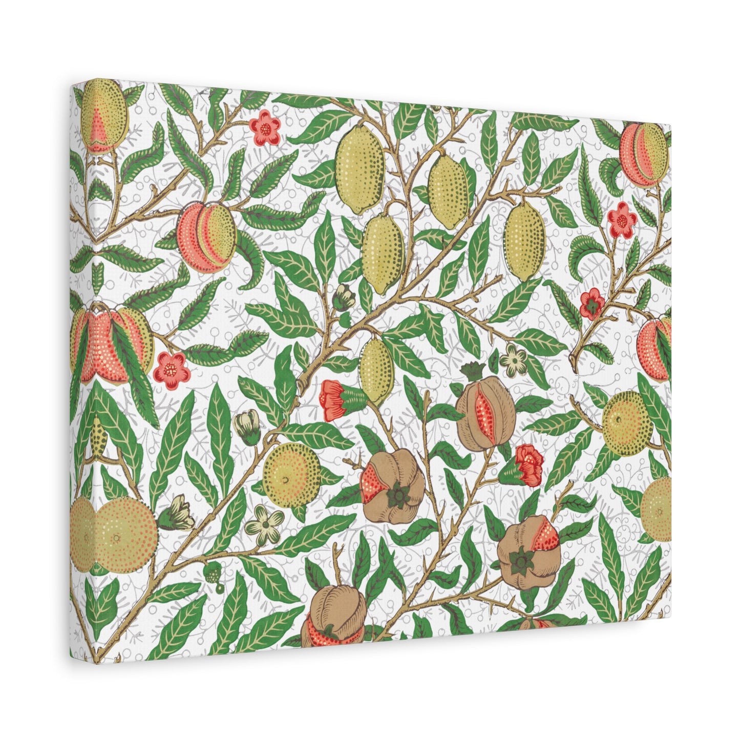 Lemon Verbena Canvas Art Print - Multiple Sizing Options - Stretched Canvas Wall Art, Botanical Wall Decor, Nature Art Print, Flower & Fruit Design, Fruit Illustration by Morris