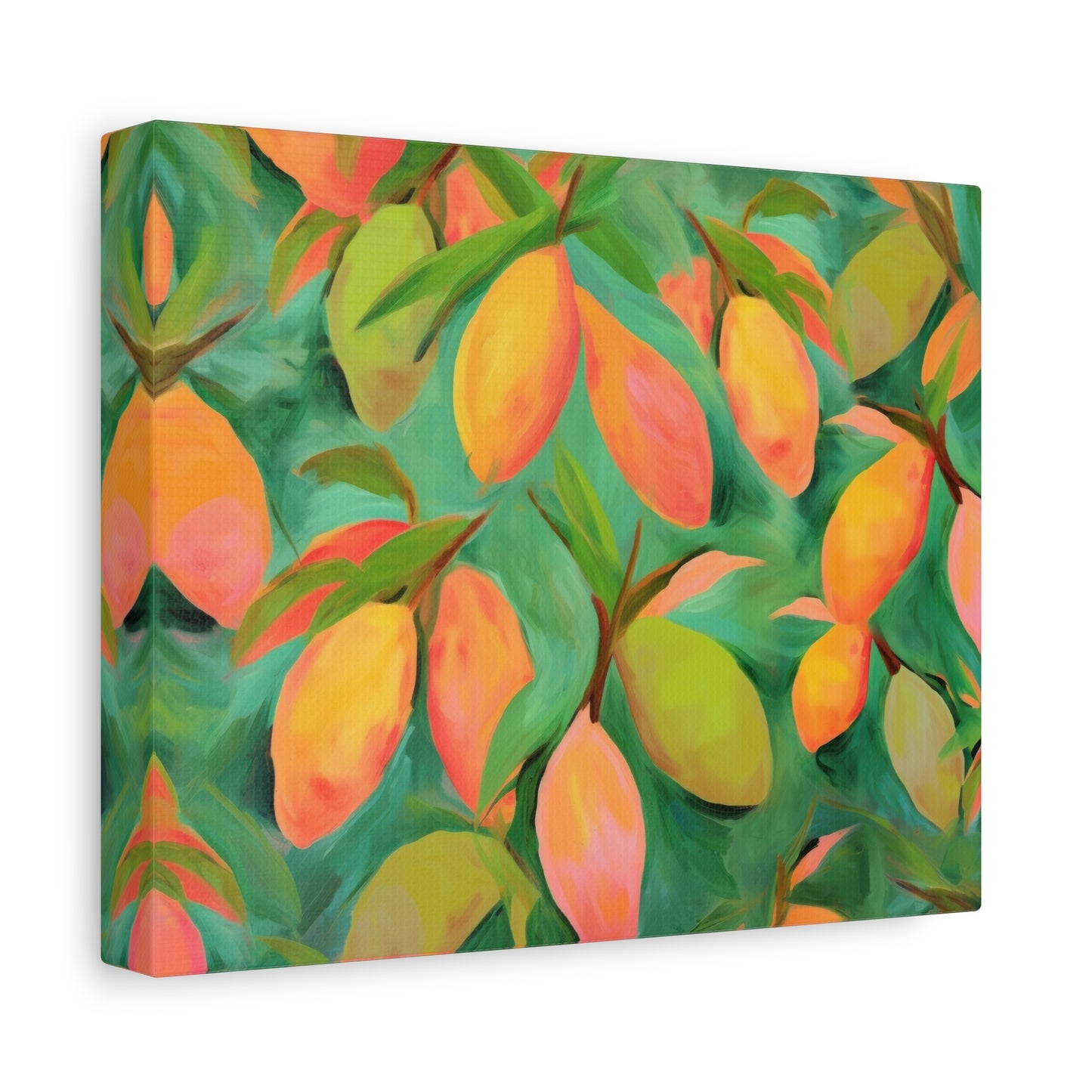 Mangoes Canvas Art Print - Multiple Sizing Options - Vibrant Mango Canvas Wall Art Print, Colorful Wall Decor, Perfect for Gifts, Mango Lover's Decor