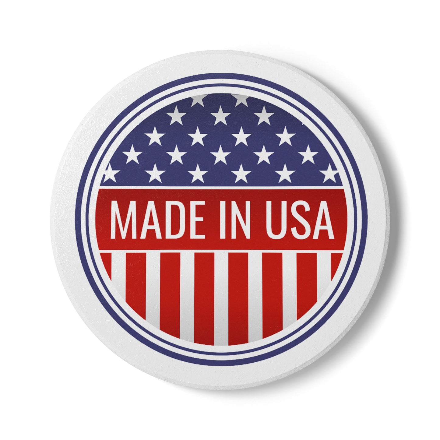 Made in USA ceramic tile coaster - Square or Round, Made in USA, 4th of July Decor, Gift for Home, Patriotic Coaster, American Flag Coaster - Priced per coaster