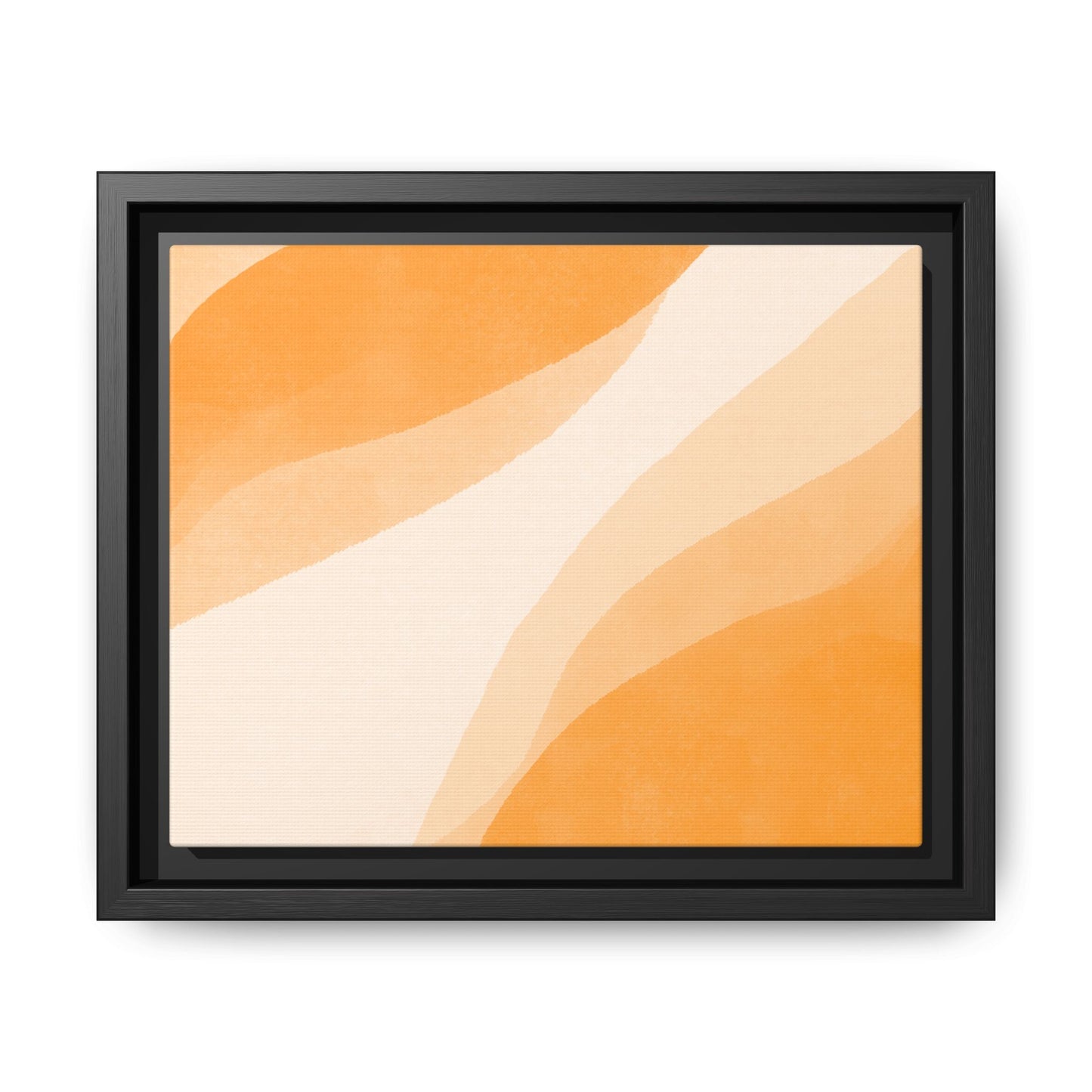 Orange Creamsicle Framed Matte Canvas Art - Multiple Frame Colors & Size Options