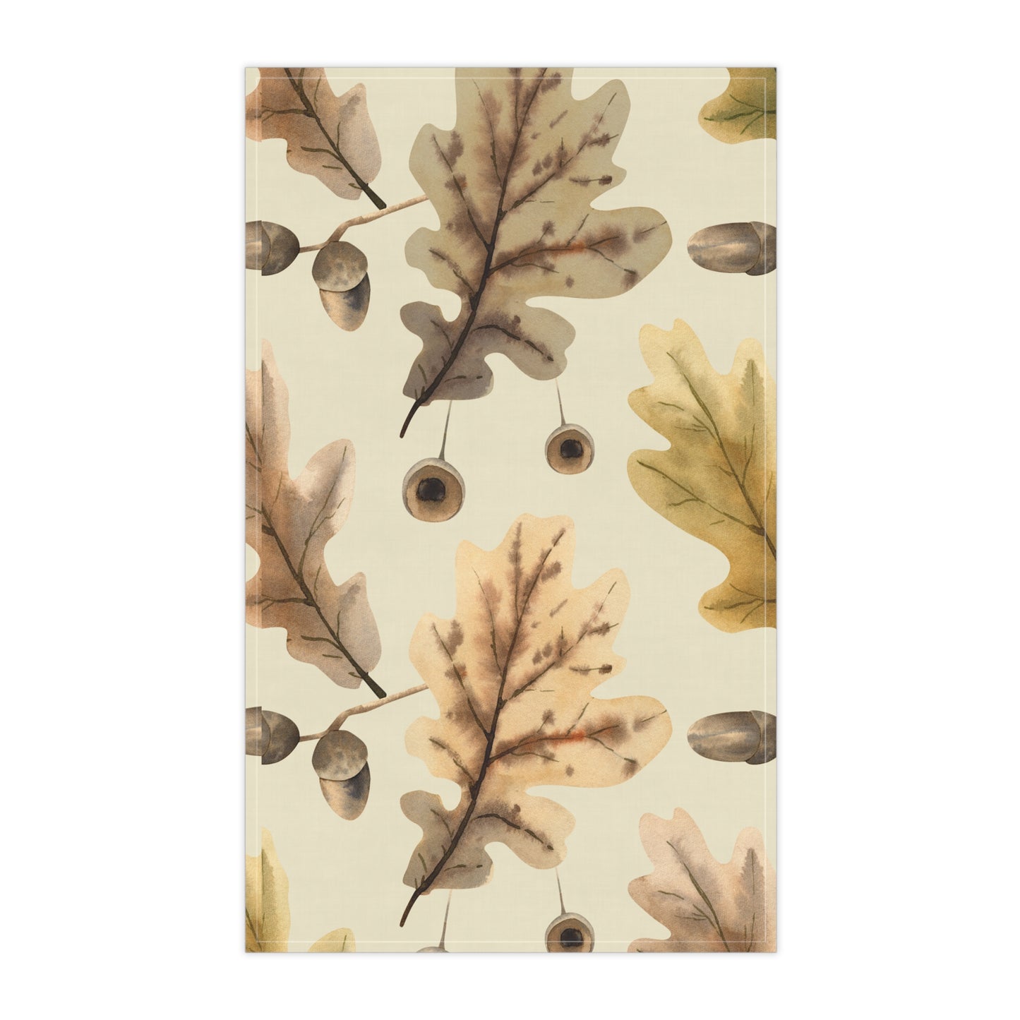 Oak Leaves Printed Tea Towels - 100% Cotton Twill, 18" x 30"