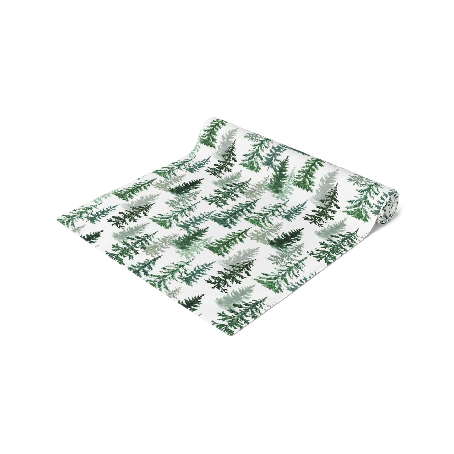 Fraser Fir Table Runner - 16" x 72" or 16" x 90" Size Options - Christmas Table Runner, Winter Forest Table Decor, Holiday Table Runner - Cotton Twill or Polyester choices