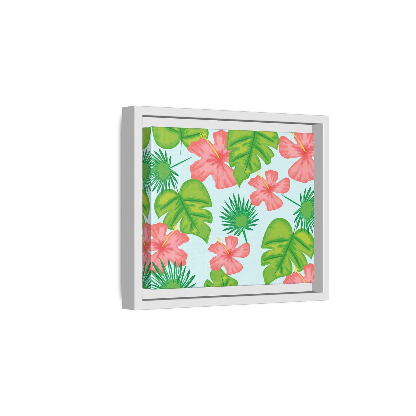Tropical Island Framed Matte Canvas Art - Multiple Frame Colors & Size Options