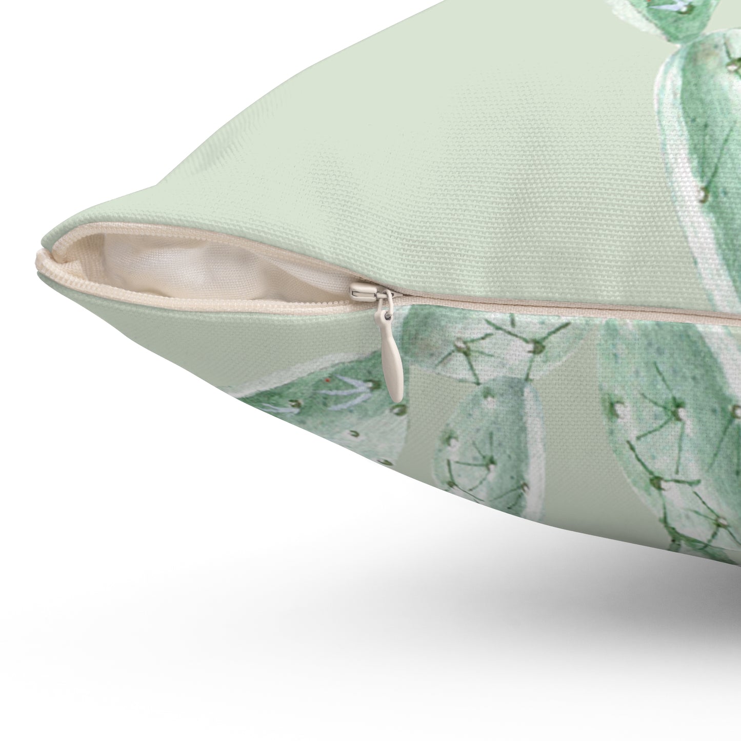 Cactus Flower Printed Square Pillow Cover with Insert - Multiple Sizes (14"x14", 16"x16", 18"x18", 20"x20"), Includes insert and zipper closure