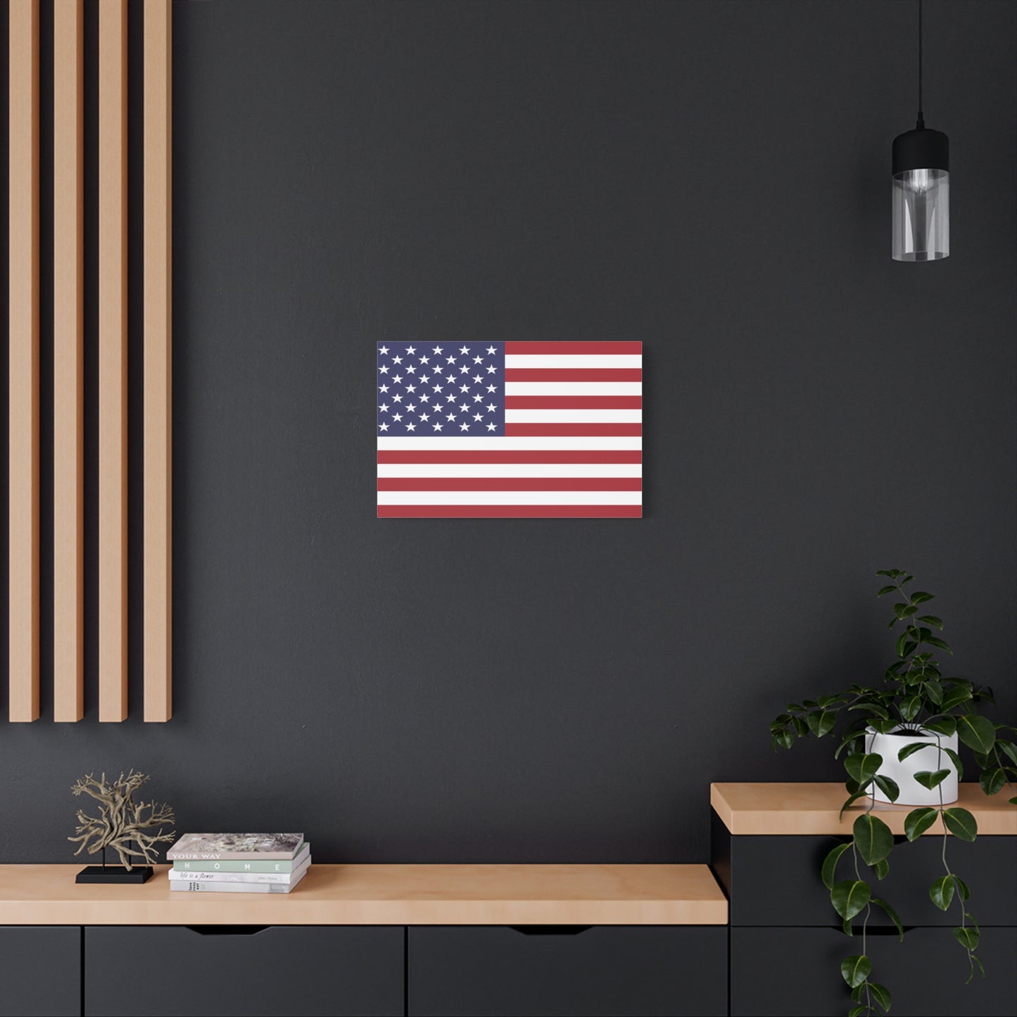 American Flag Canvas Wall Art, Multiple Sizing Options with 1.25" depth - Patriotic Home Decor, USA Flag Artwork, Independence Day Decoration, Gift for Veterans