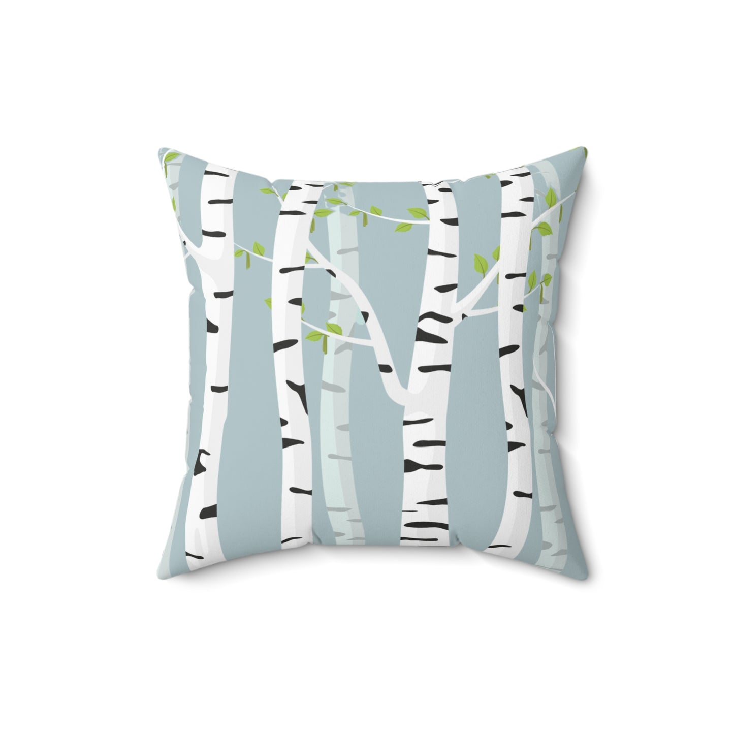 White Birch Printed Square Pillow Cover with Insert - Multiple Sizes (14"x14", 16"x16", 18"x18", 20"x20"), Includes insert and zipper closure