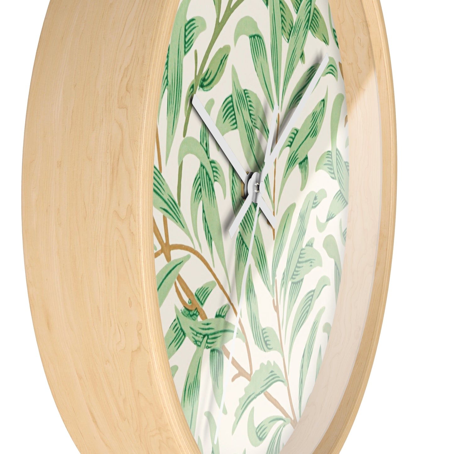 Willow Boughs Wall Clock - Select from Black, White or Natural Wood Frame