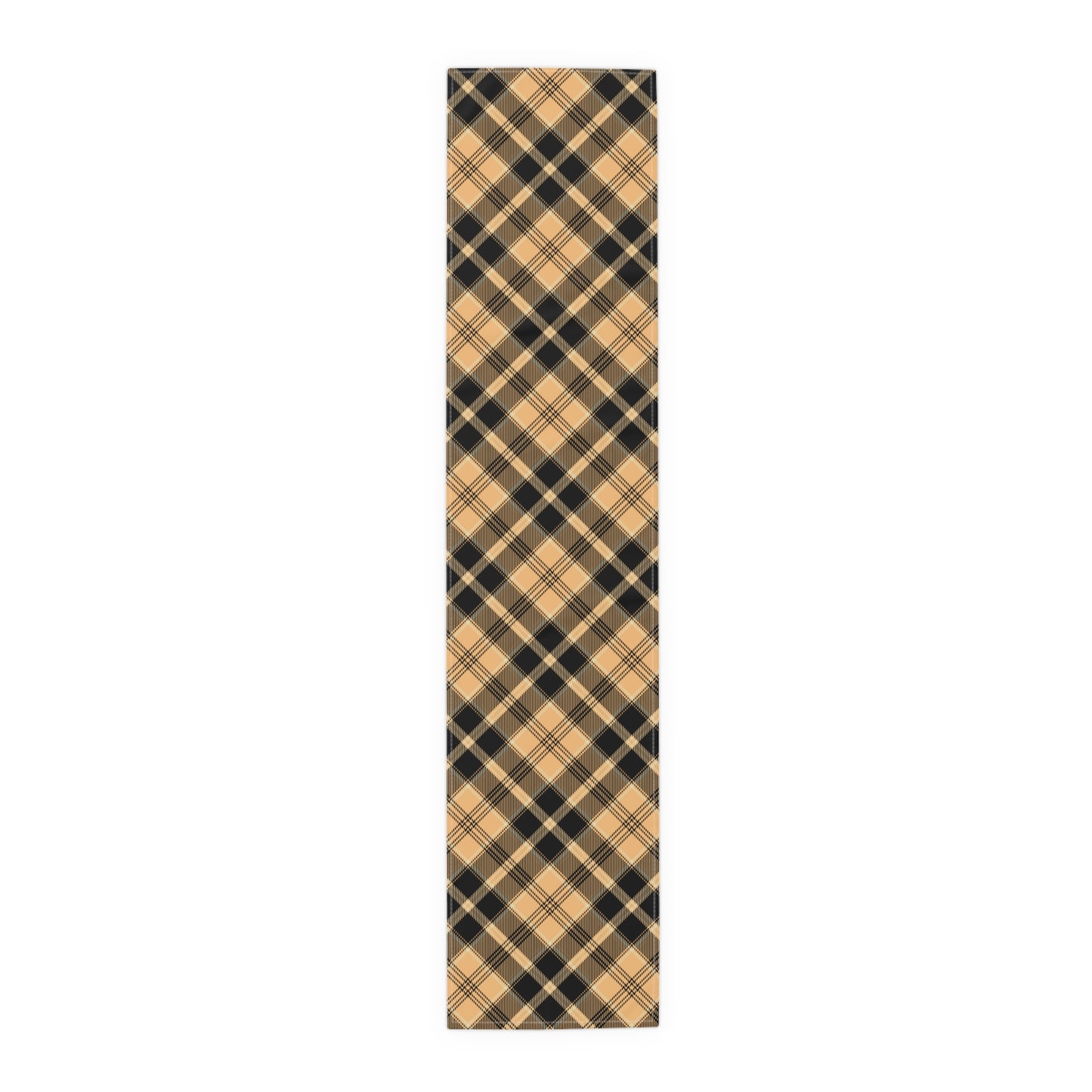 Halloween Plaid Table Runner 16" x 72" or 16" x 90" Sizes - Halloween Dining Decor, Holiday Table Decor, Fall Autumn Table Runner, Halloween Table Runner - Cotton Twill or Polyester choices