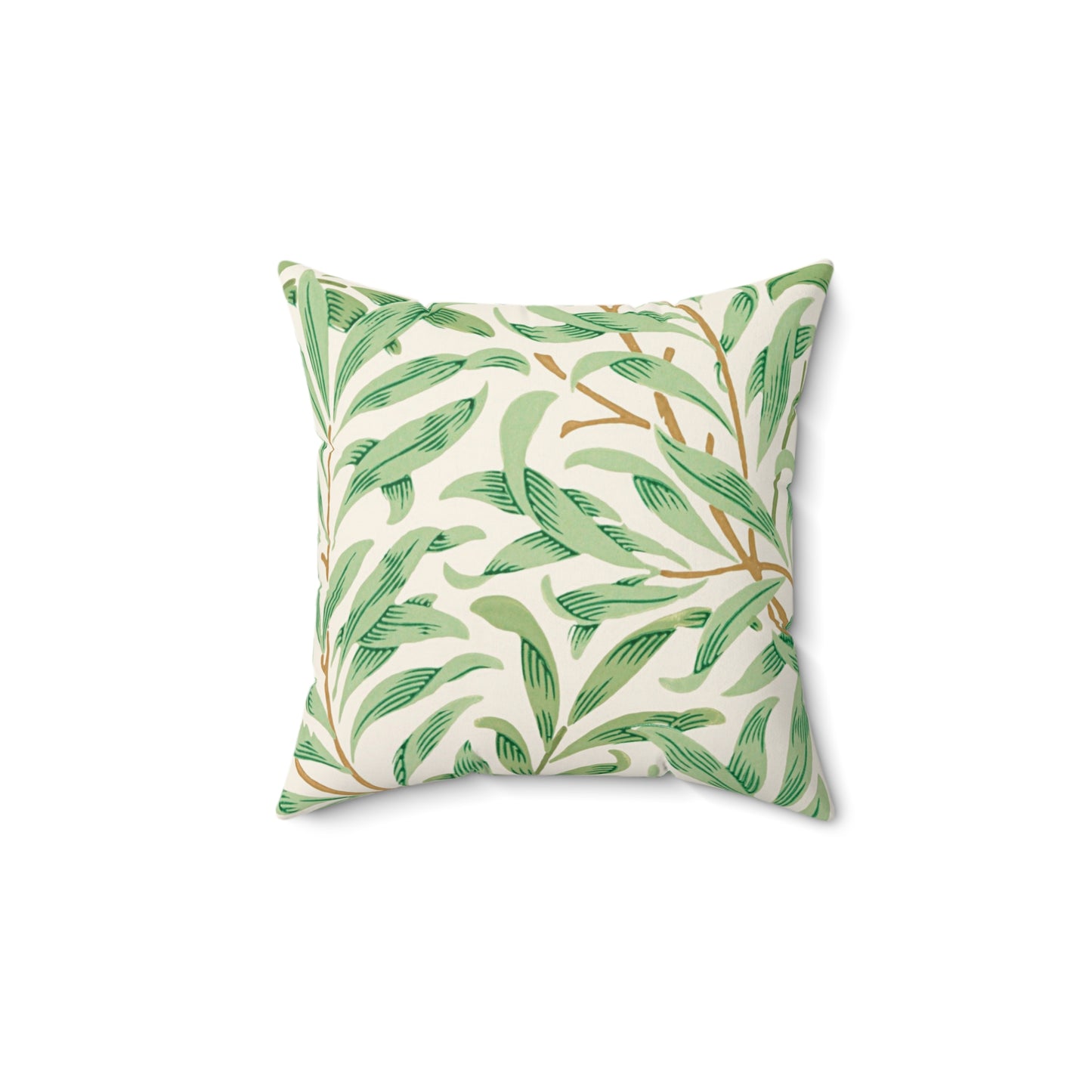 Willow Boughs Printed Square Pillow Cover with Insert - Multiple Sizes (14"x14", 16"x16", 18"x18", 20"x20"), Includes insert and zipper closure