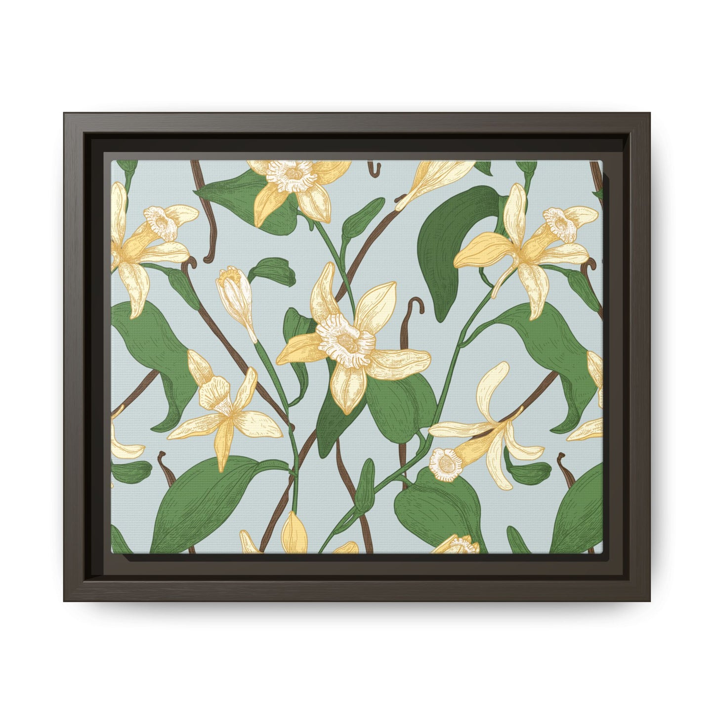 Vanilla Bean Framed Matte Canvas Art - Multiple Frame Colors & Size Options