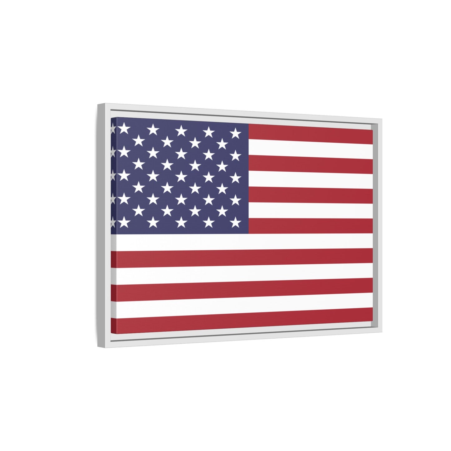 American Flag Framed Canvas Wall Art, Multiple Sizing Options with 1.25" depth - Patriotic Home Decor, USA Flag Artwork, Independence Day Decoration, Gift for Veterans
