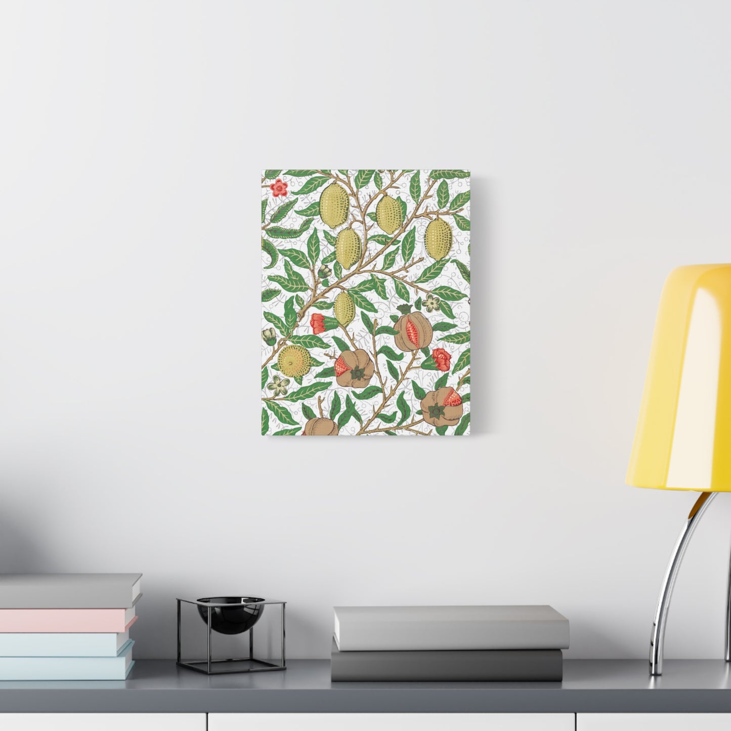 Lemon Verbena Canvas Art Print - Multiple Sizing Options - Stretched Canvas Wall Art, Botanical Wall Decor, Nature Art Print, Flower & Fruit Design, Fruit Illustration by Morris