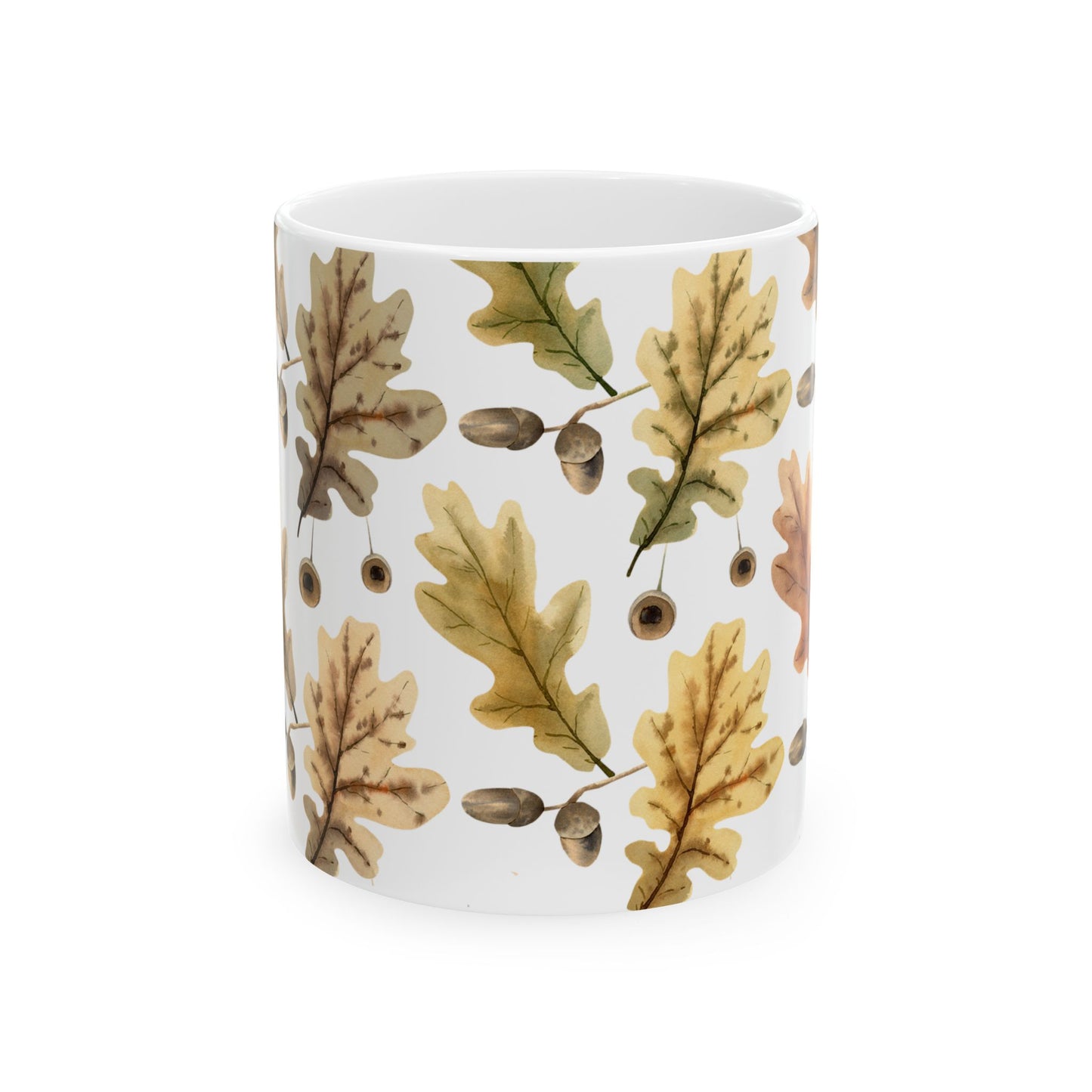 Oak Leaves Ceramic Mug - 11 oz. & 15 oz. options