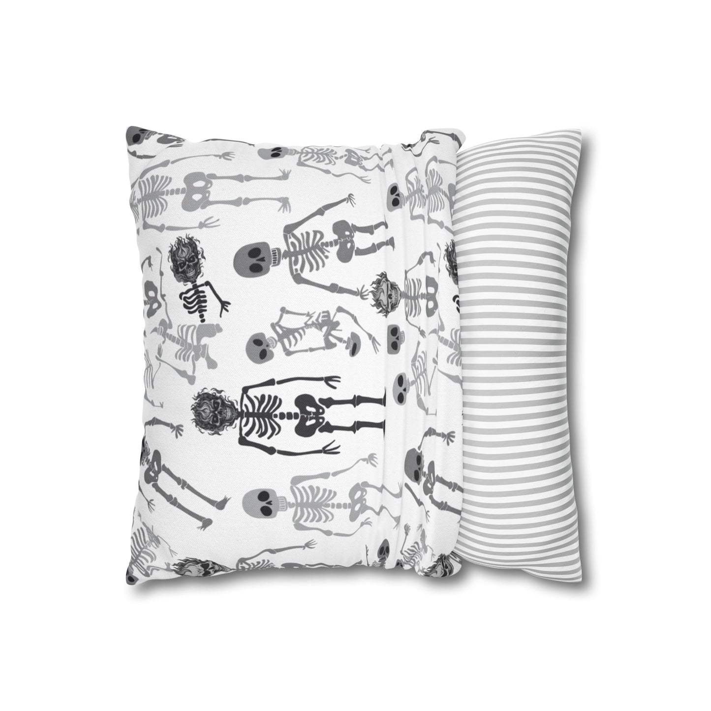 Skeletons Pillow Cover (no insert) - Multiple Sizes (14"x14", 16"x16", 18"x18", 20"x20") - Halloween Home Decor, Skeleton Throw Pillow, Halloween Throw Pillow Cover, Spooky Gift Idea, Unique Pillow Cover - Price for 1 pillow cover