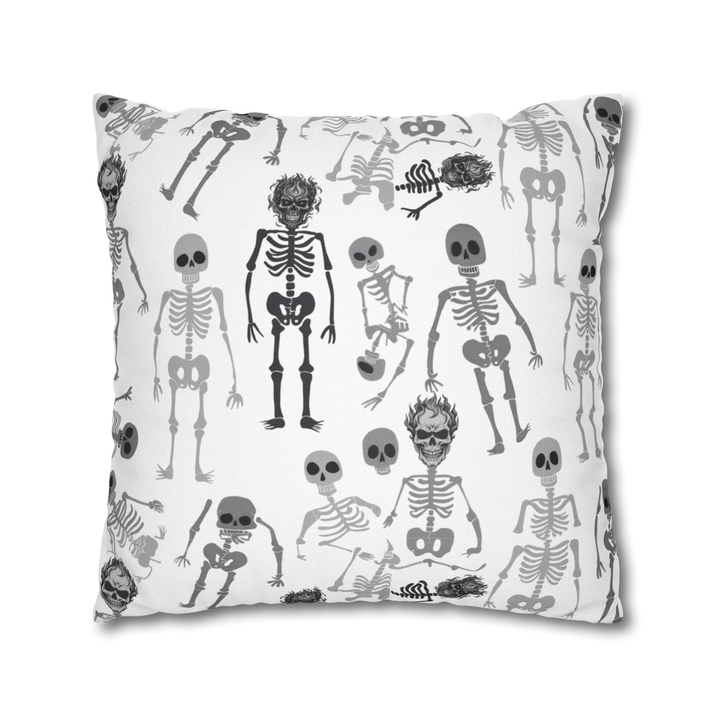 Skeletons Pillow Cover (no insert) - Multiple Sizes (14"x14", 16"x16", 18"x18", 20"x20") - Halloween Home Decor, Skeleton Throw Pillow, Halloween Throw Pillow Cover, Spooky Gift Idea, Unique Pillow Cover - Price for 1 pillow cover