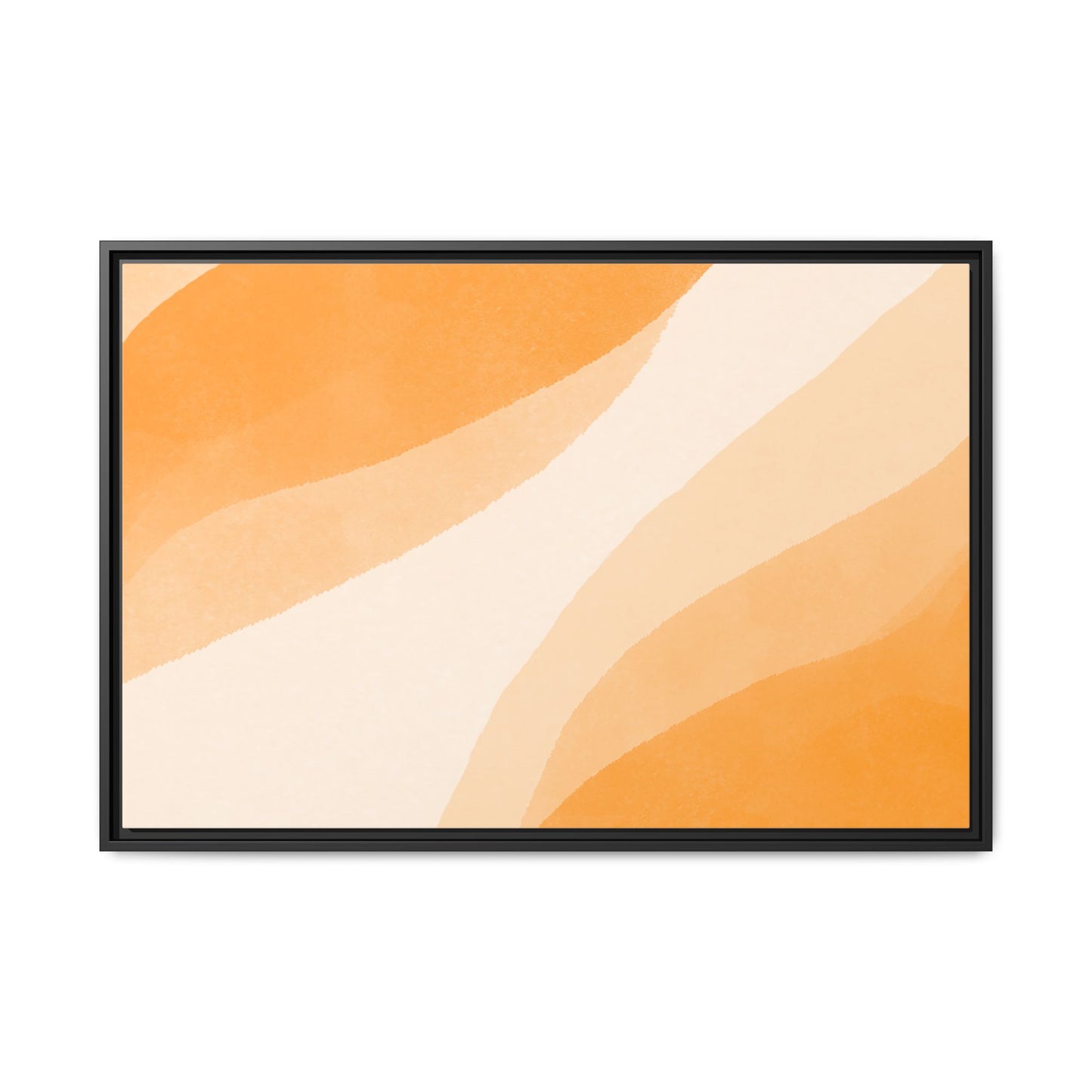 Orange Creamsicle Framed Matte Canvas Art - Multiple Frame Colors & Size Options