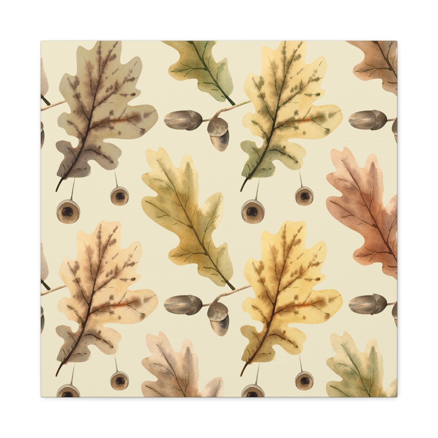 Oak Leaves Canvas Art Print - Multiple Sizing Options - Autumn Leaf Canvas Wall Art, Thanksgiving / Fall Wall Decor, Nature-Inspired Home Decor, Gift for Nature Lovers