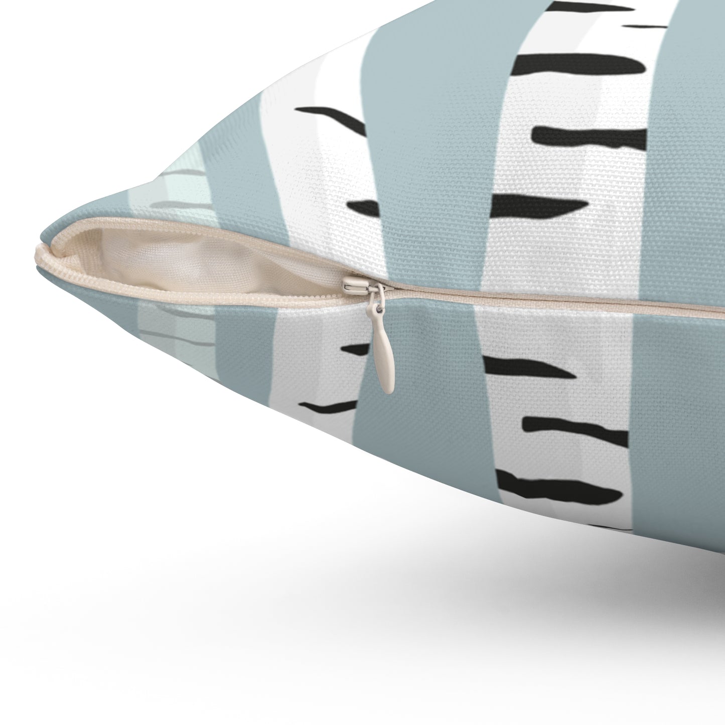 White Birch Printed Square Pillow Cover with Insert - Multiple Sizes (14"x14", 16"x16", 18"x18", 20"x20"), Includes insert and zipper closure