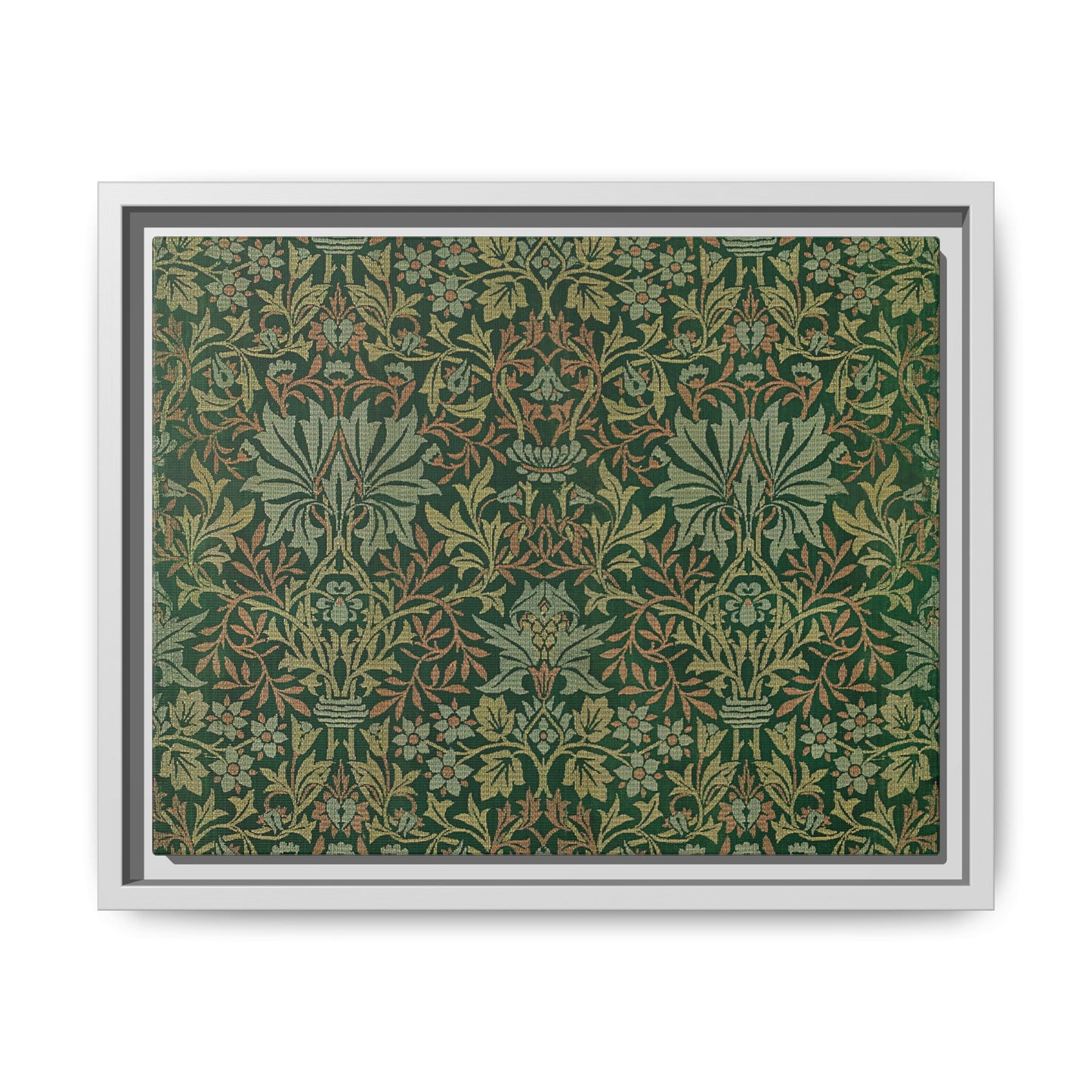 Flower Garden Framed Matte Canvas Art - Multiple Frame Colors & Size Options