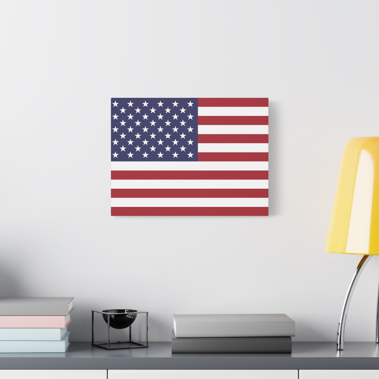 American Flag Canvas Wall Art, Multiple Sizing Options with 1.25" depth - Patriotic Home Decor, USA Flag Artwork, Independence Day Decoration, Gift for Veterans