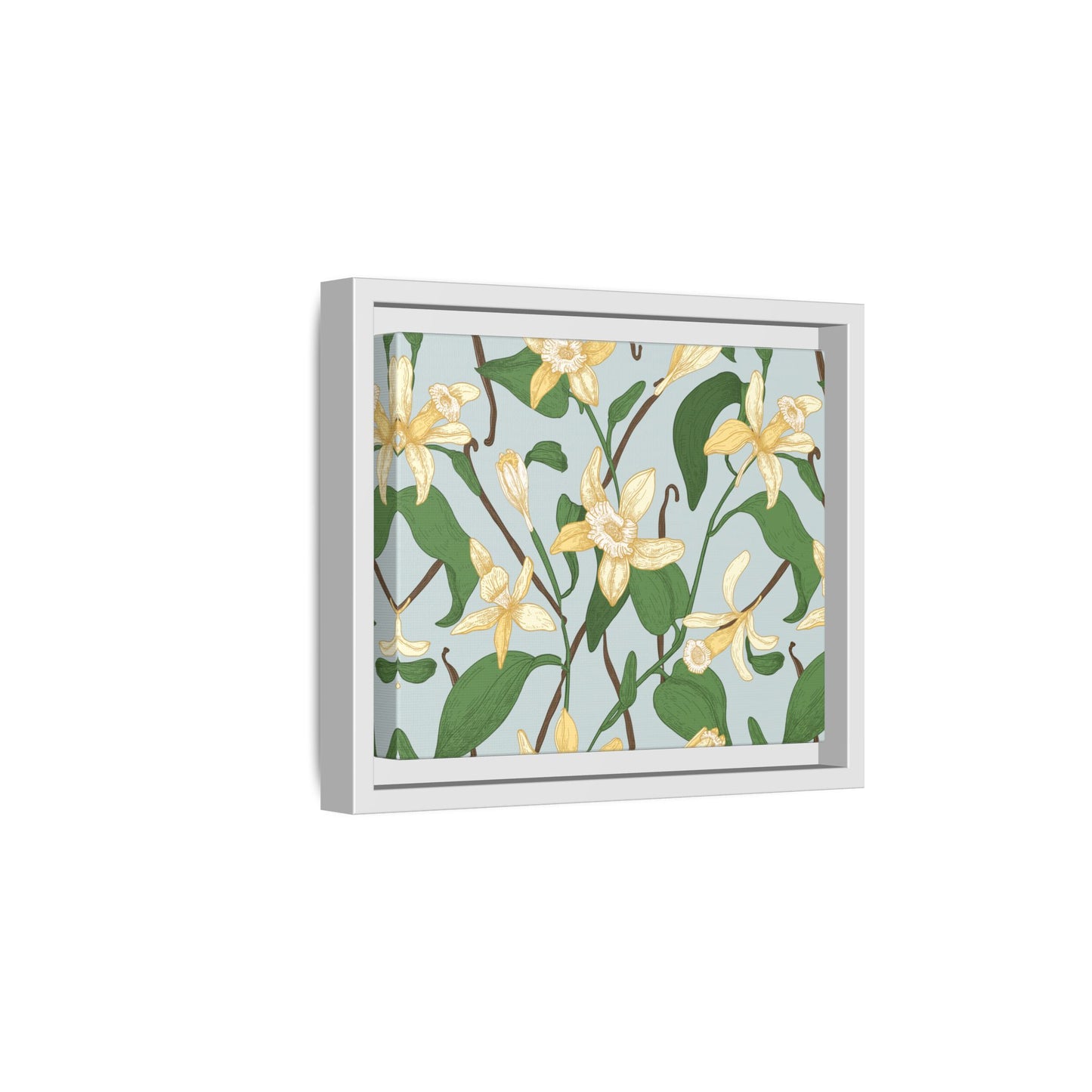 Vanilla Bean Framed Matte Canvas Art - Multiple Frame Colors & Size Options