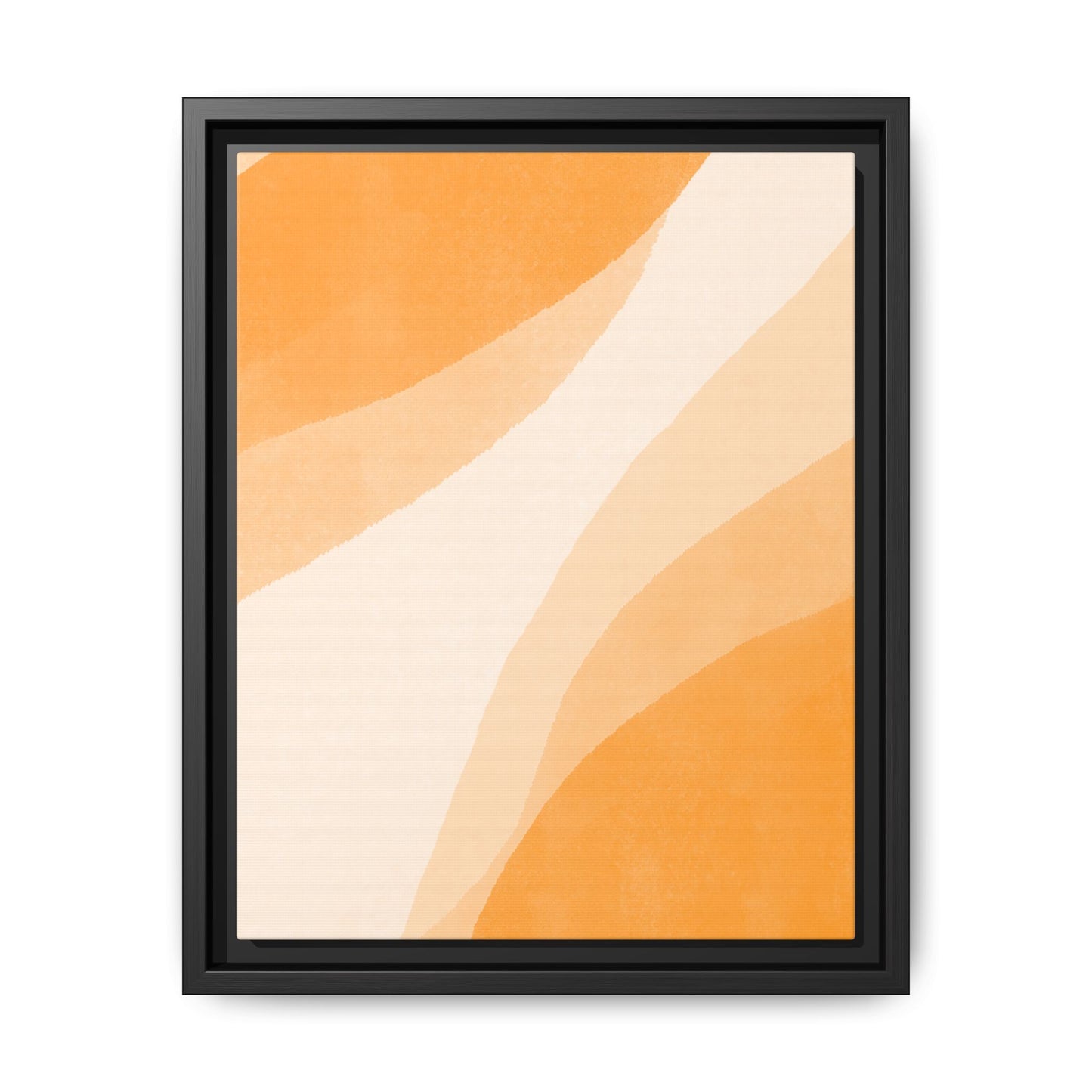Orange Creamsicle Framed Matte Canvas Art - Multiple Frame Colors & Size Options