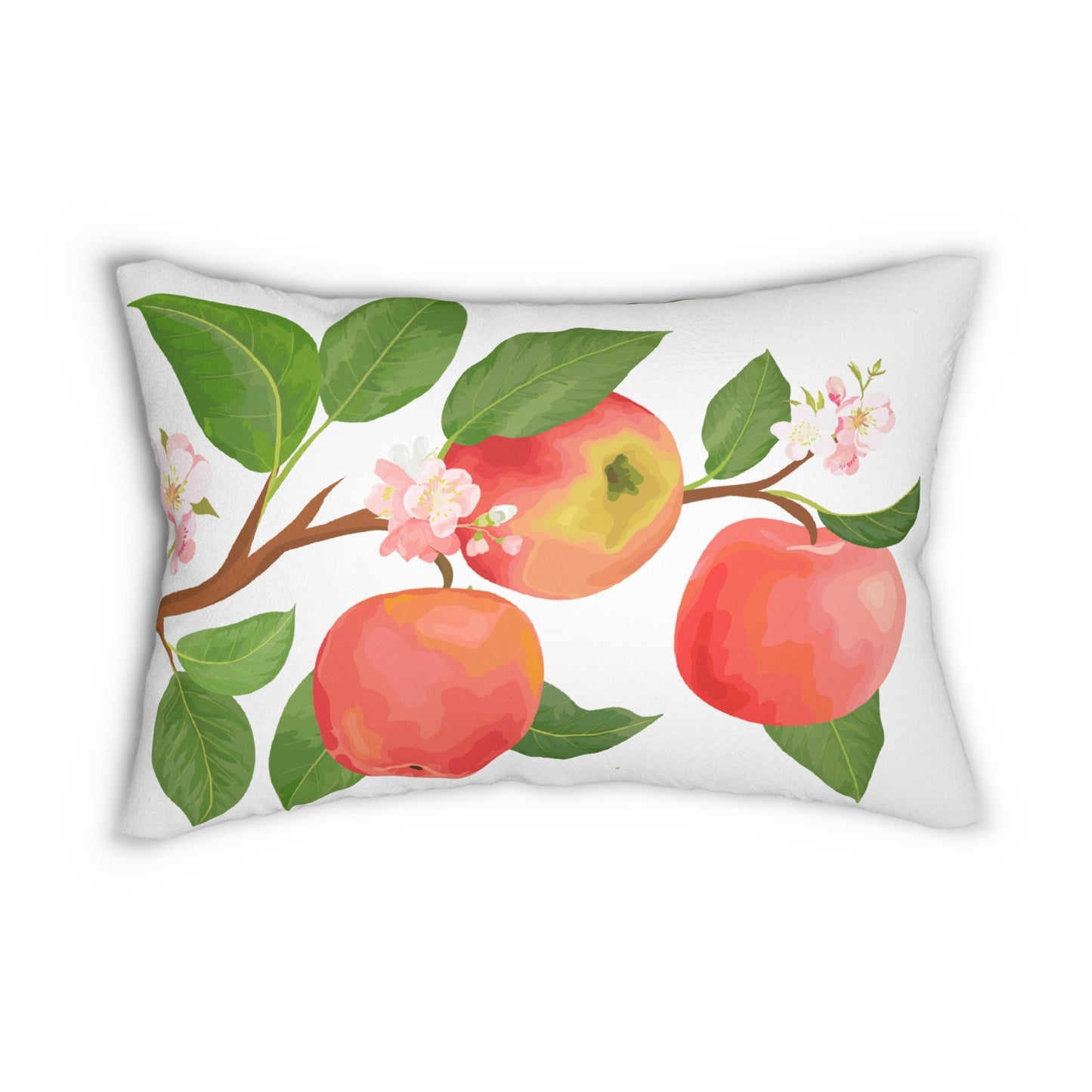 Apple Harvest Printed Lumbar Pillow with Insert (20" x 14") - Includes insert and zipper closure