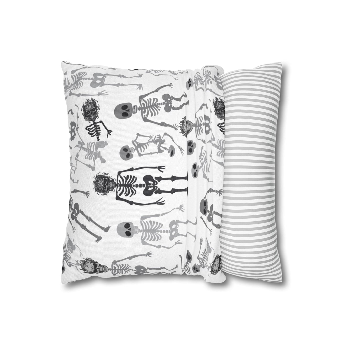 Skeletons Pillow Cover (no insert) - Multiple Sizes (14"x14", 16"x16", 18"x18", 20"x20") - Halloween Home Decor, Skeleton Throw Pillow, Halloween Throw Pillow Cover, Spooky Gift Idea, Unique Pillow Cover - Price for 1 pillow cover