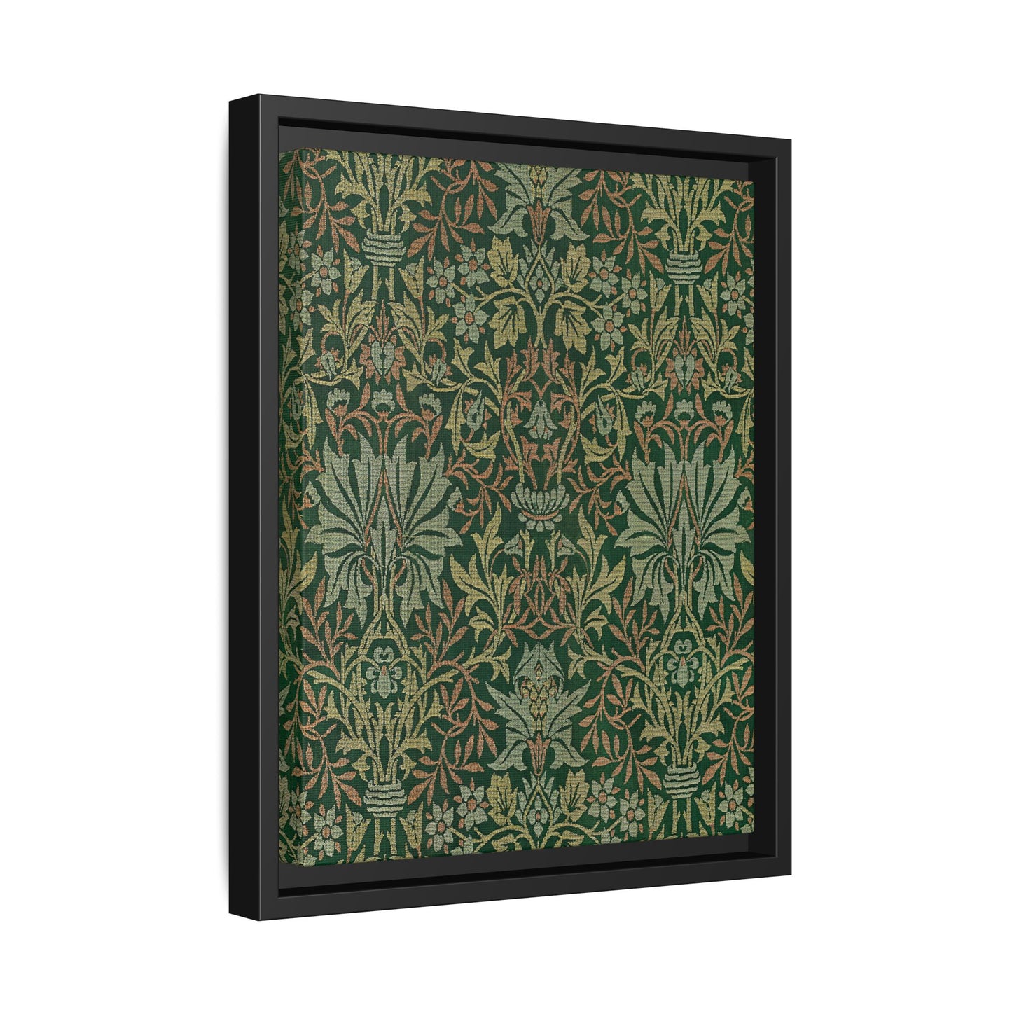 Flower Garden Framed Matte Canvas Art - Multiple Frame Colors & Size Options