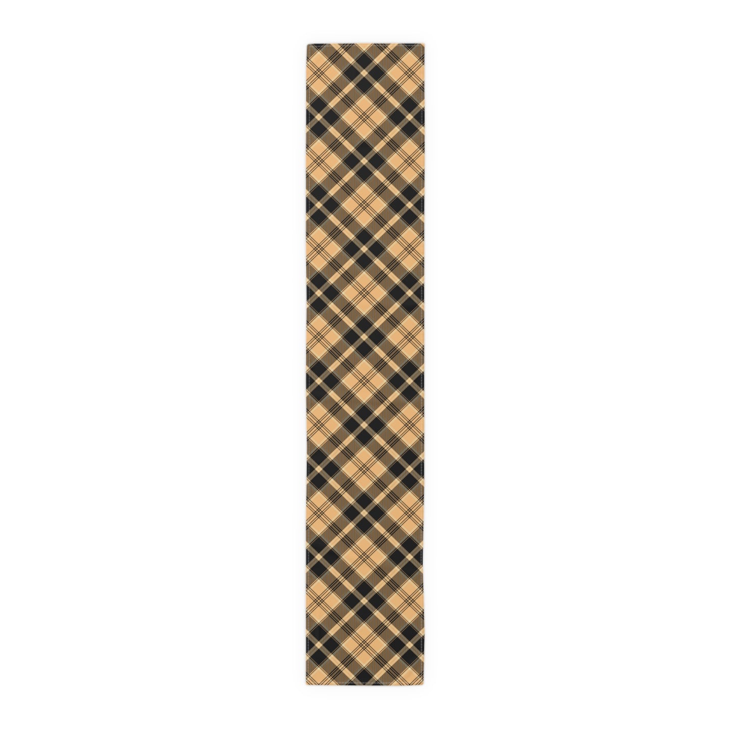 Halloween Plaid Table Runner 16" x 72" or 16" x 90" Sizes - Halloween Dining Decor, Holiday Table Decor, Fall Autumn Table Runner, Halloween Table Runner - Cotton Twill or Polyester choices