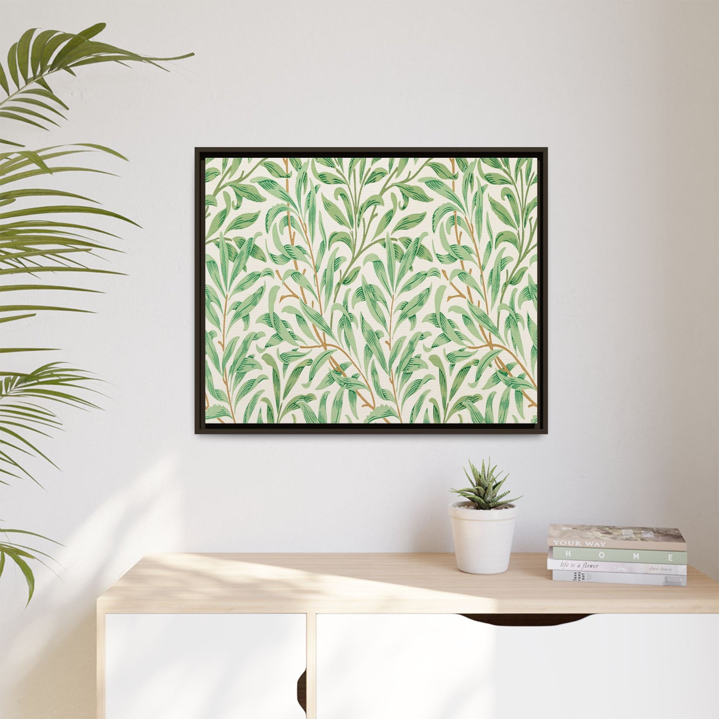 Willow Boughs Framed Matte Canvas Art - Multiple Frame Color & Size Options