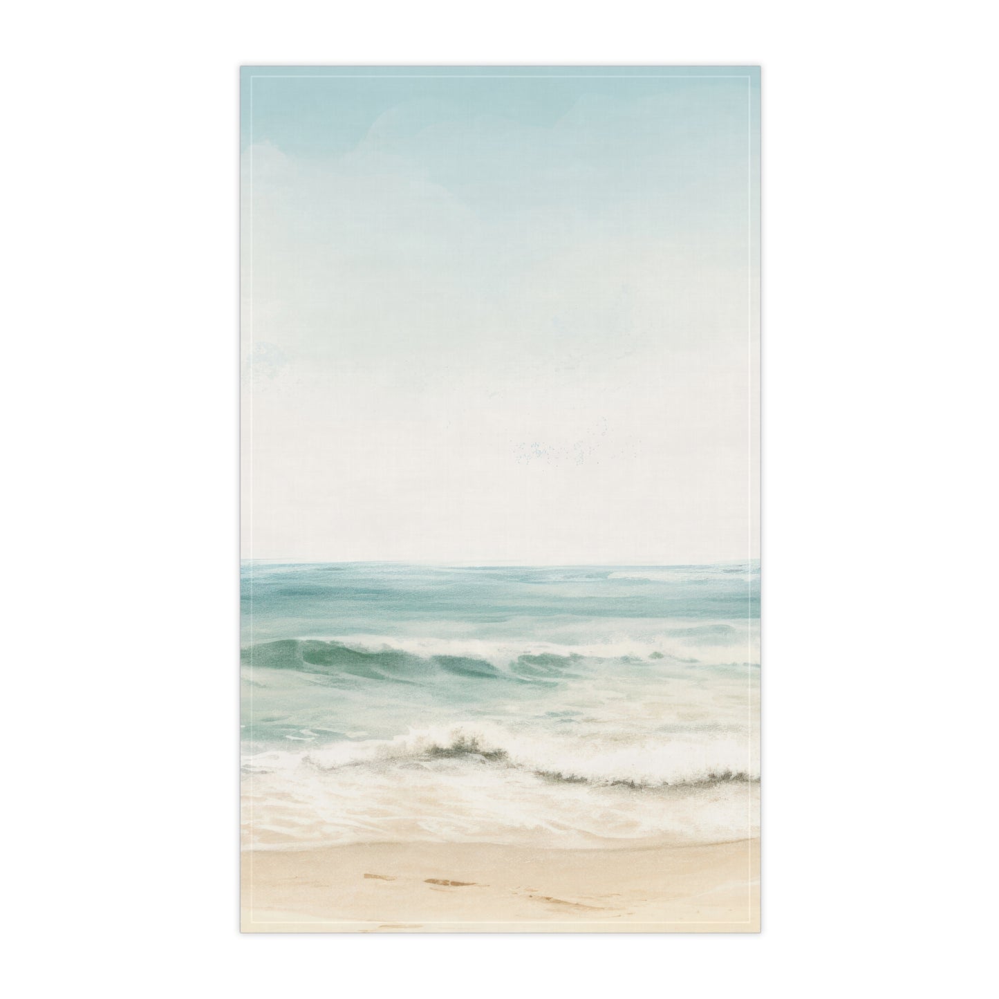 Ocean Breeze Printed Tea Towels - 100% Cotton Twill, 18" x 30"