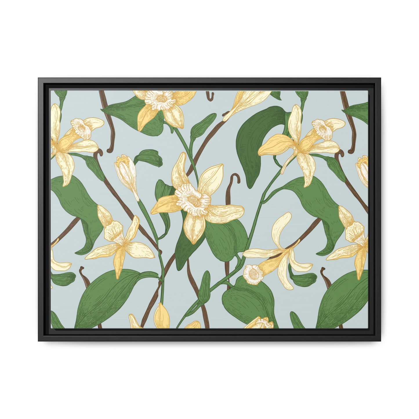 Vanilla Bean Framed Matte Canvas Art - Multiple Frame Colors & Size Options