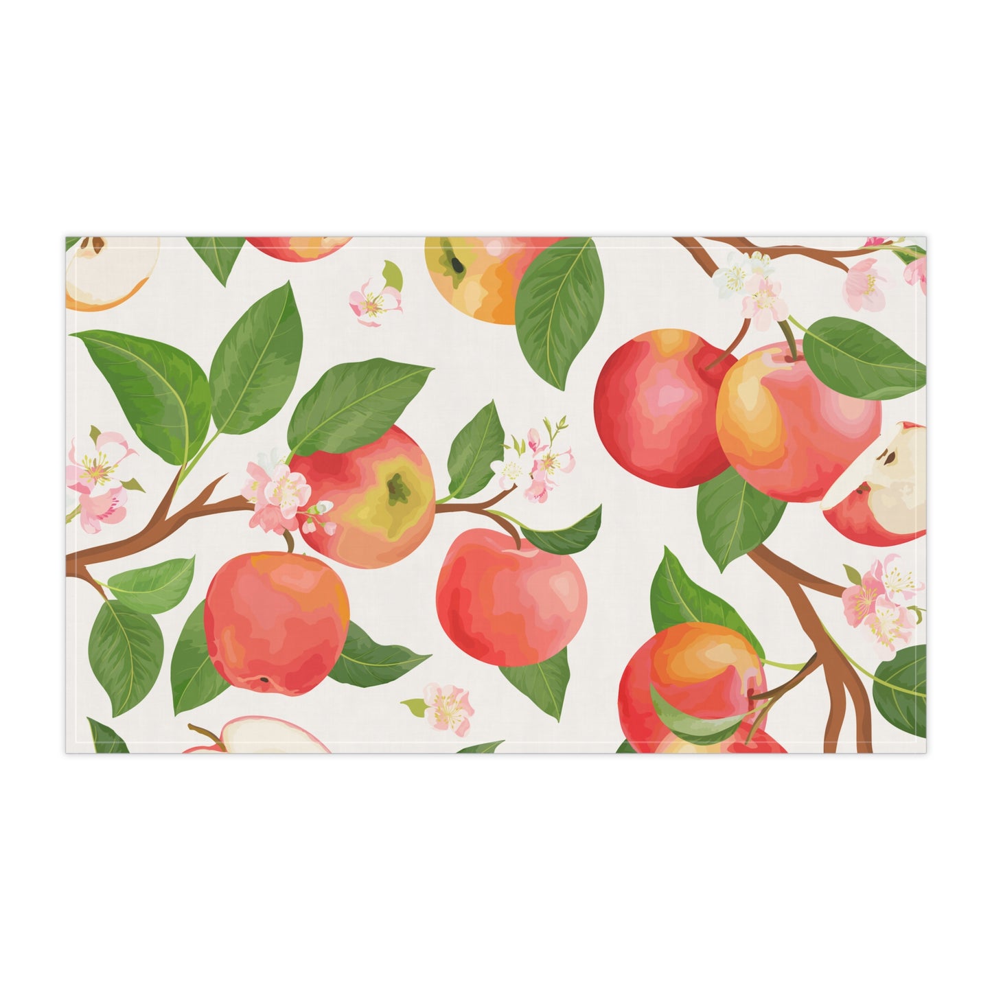 Apple Harvest Printed Tea Towels - 100% Cotton Twill, 18" x 30"