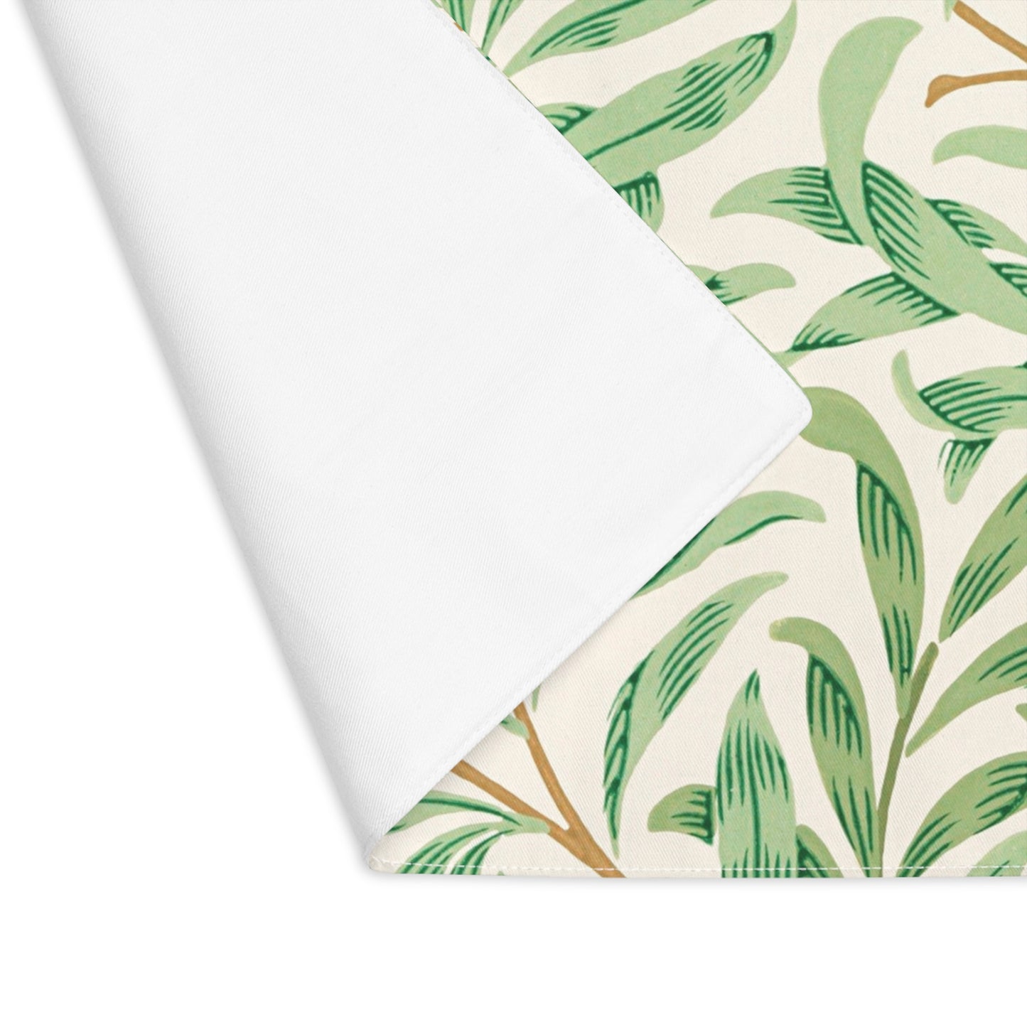 Willow Boughs Placemat, 18" × 14" Cotton Twill - 1 count - Leafy Table Decor, Dining Essentials, Nature-Inspired Home, Eco-Friendly Tableware, Perfect for Events
