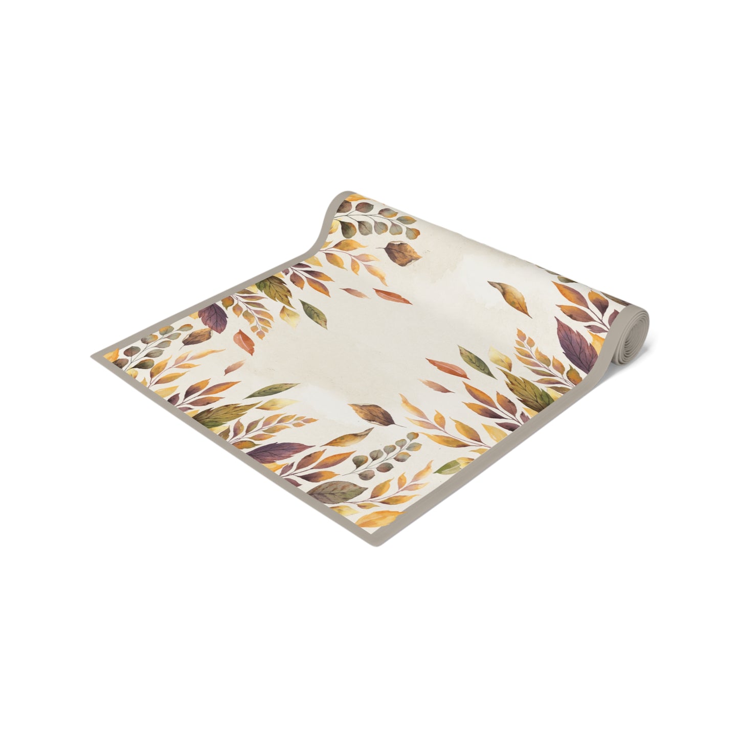 Fallen Leaves Table Runner 16" x 72" or 16" x 90" Sizes - Fall Leaves Table Decor, Thanksgiving Table Runner, Autumn Table Runner, Thanksgiving Table Decor, Cotton Twill or Polyester material choices