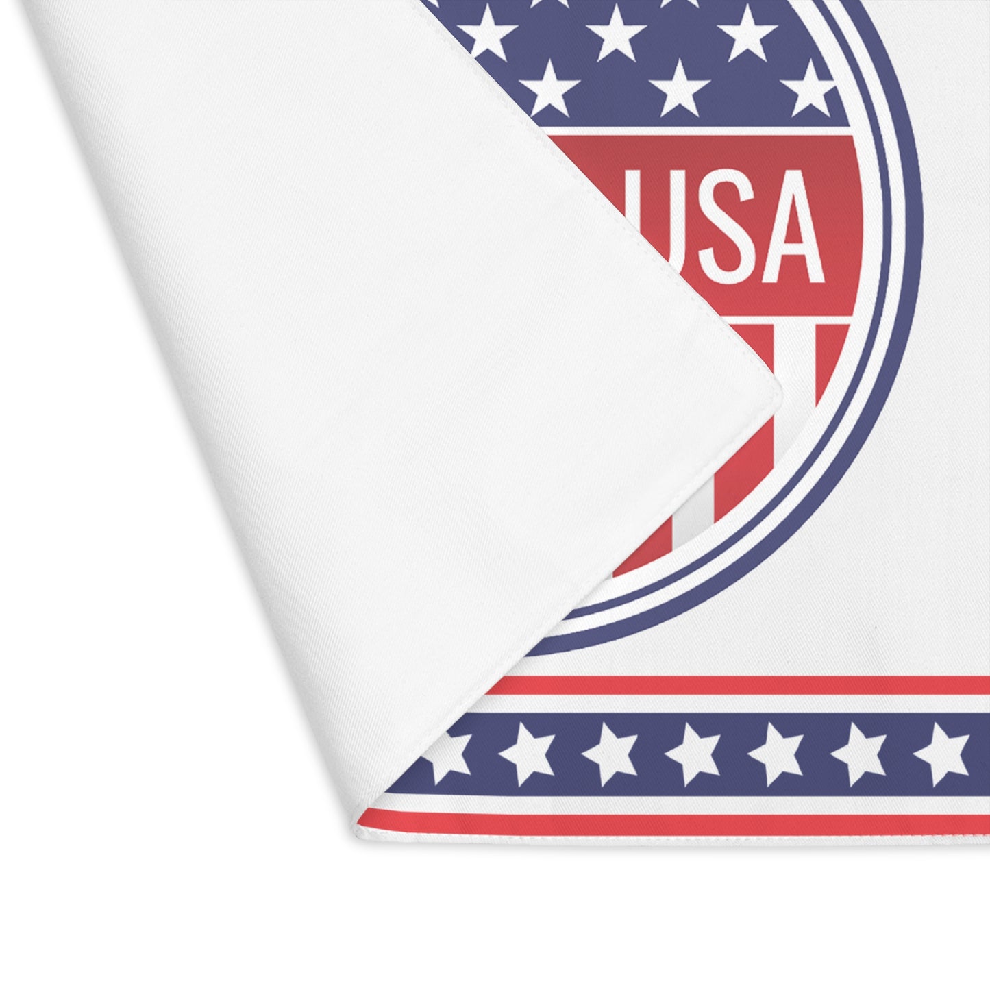 Made in USA Placemat - 18" × 14" Cotton Twill Patriotic Placemat, USA Love Table Decor, Independence Day, 4th of July, Patriotic Table Setting
