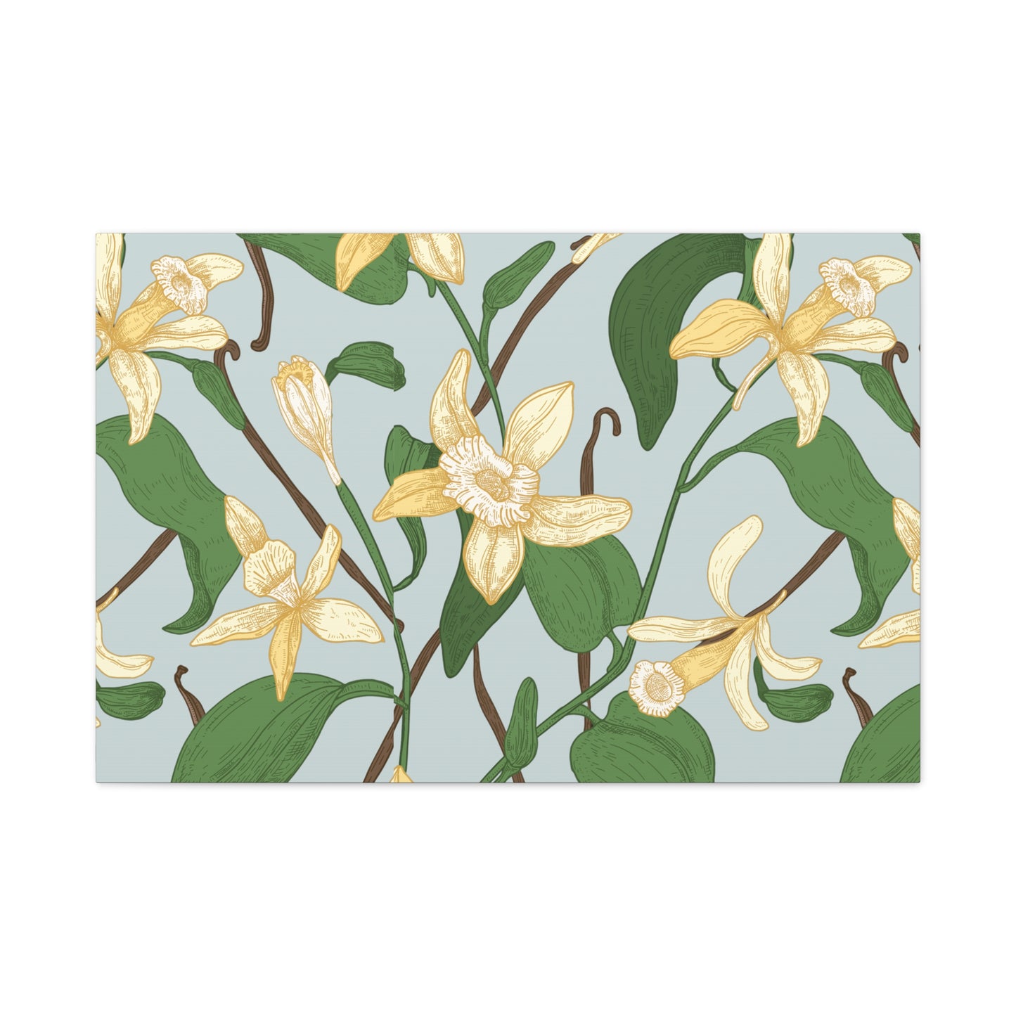 Vanilla Bean Canvas Art Print - Multiple Sizing Options - Vanilla Floral Canvas Wall Art, Botanical Home Decor, Spring Decoration, Gift for Her
