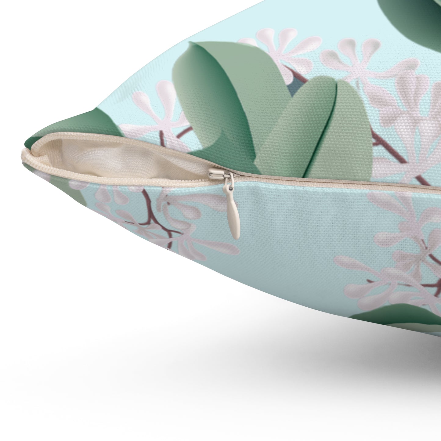 Spa Day Printed Square Pillow Cover with Insert - Multiple Sizes (14"x14", 16"x16", 18"x18", 20"x20"), Includes insert and zipper closure