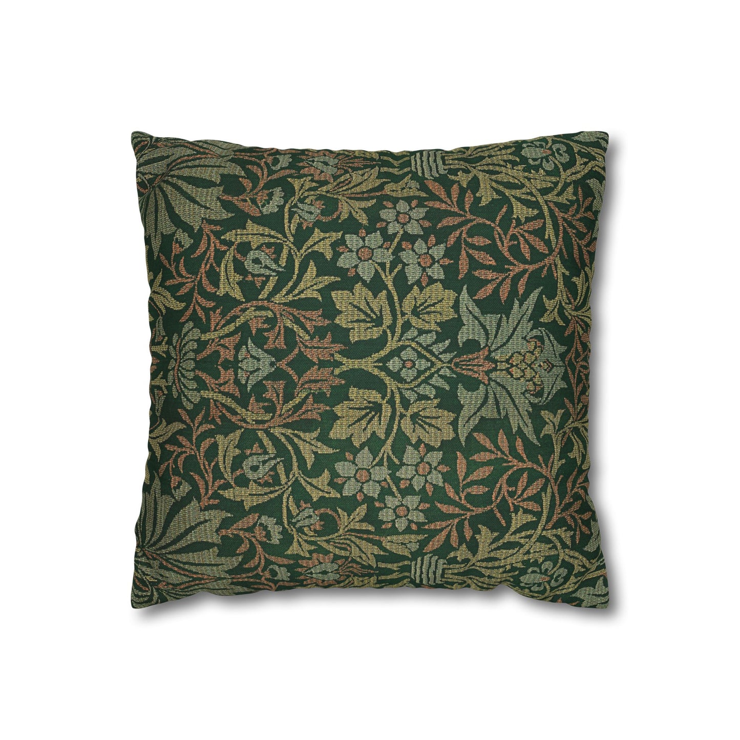 Flower Garden Printed Square Pillow Cover (no insert) - Multiple Sizes (14"x14", 16"x16", 18"x18", 20"x20"), Includes zipper closure