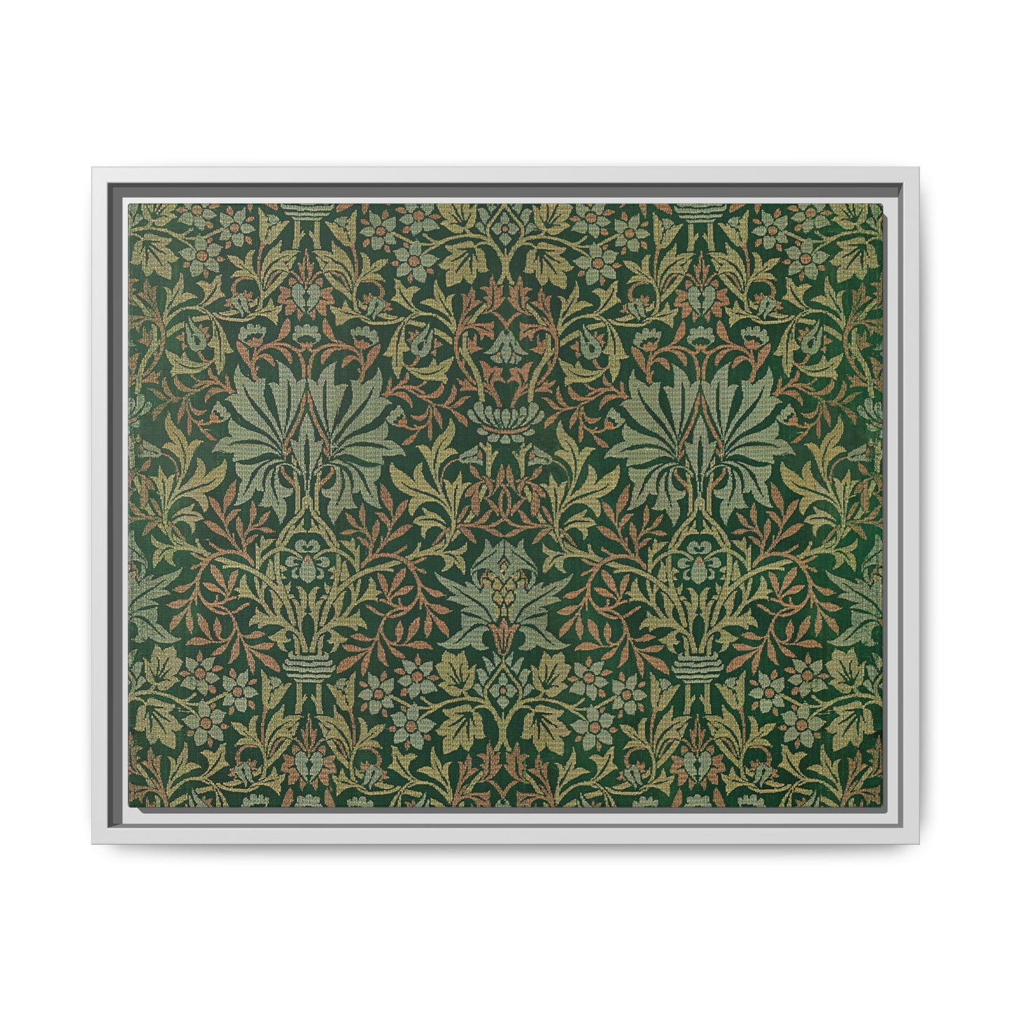 Flower Garden Framed Matte Canvas Art - Multiple Frame Colors & Size Options