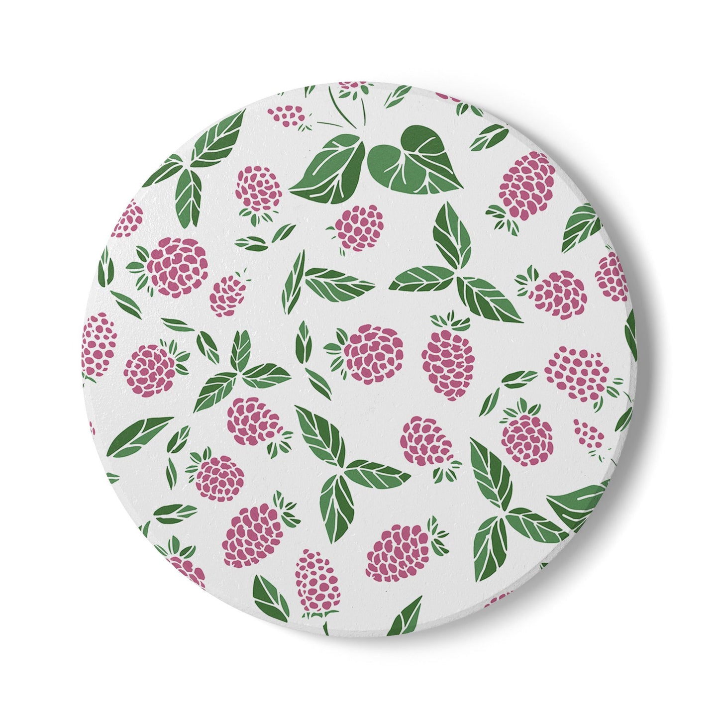Pink Berry - Ceramic Tile Coaster, Cork Backed - Round or Square Size Choices, Perfect for Home Decor & Gifts - Priced per coaster