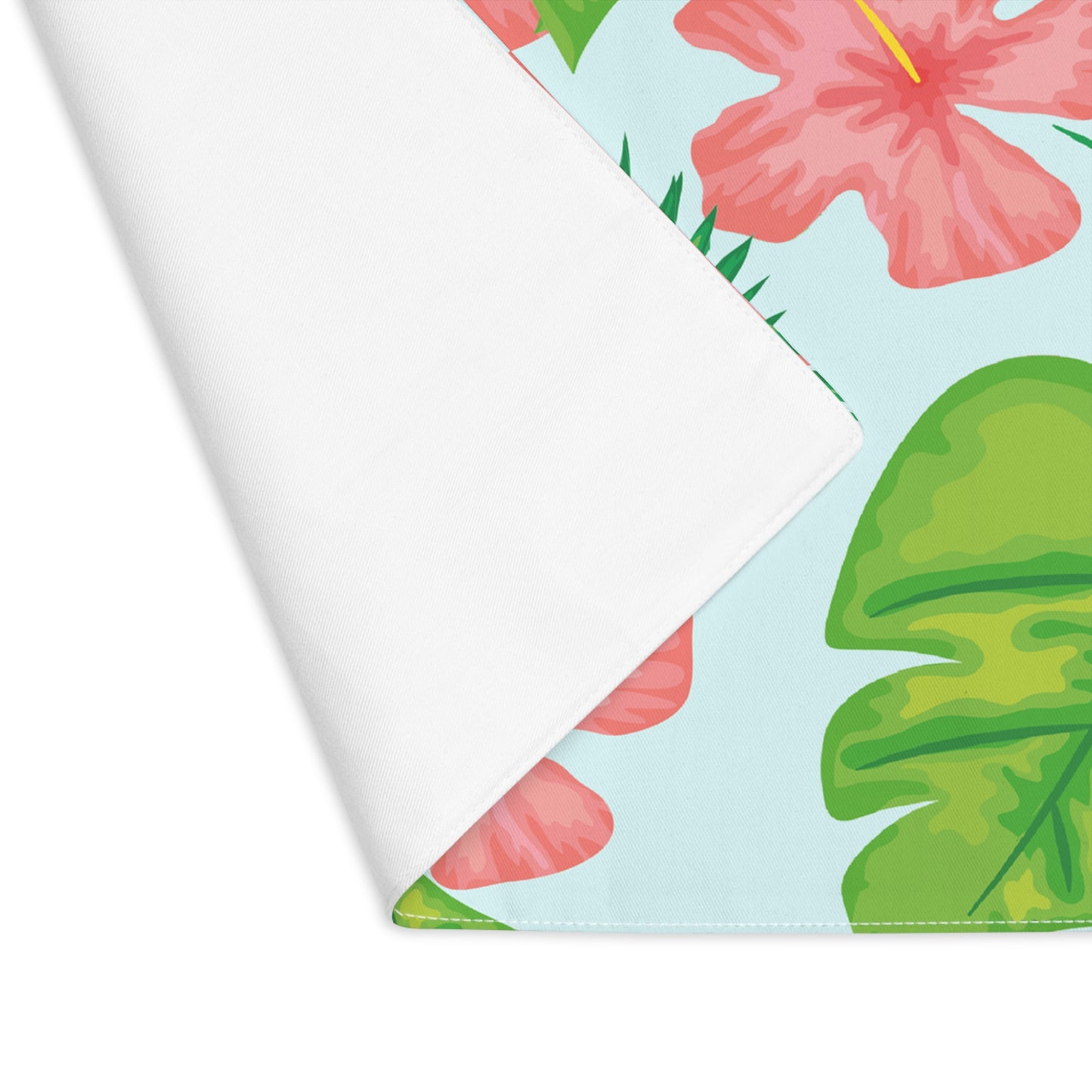 Tropical Island Placemat, 18" × 14" Cotton Twill - 1 count - Vibrant Table Decor for Summer Gatherings, Beach Parties, Home Dining, Gift for Garden Lovers, Kitchen Accessories