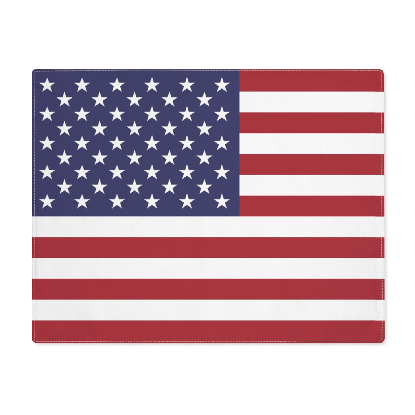 American Flag Placemat, 18" × 14" Cotton Twill - 1 count, Patriotic USA Flag Table Decor for Memorial Day, 4th of July Independence Day, BBQs, American Home Decor, Kitchen Table Setting - Price for 1 placemat